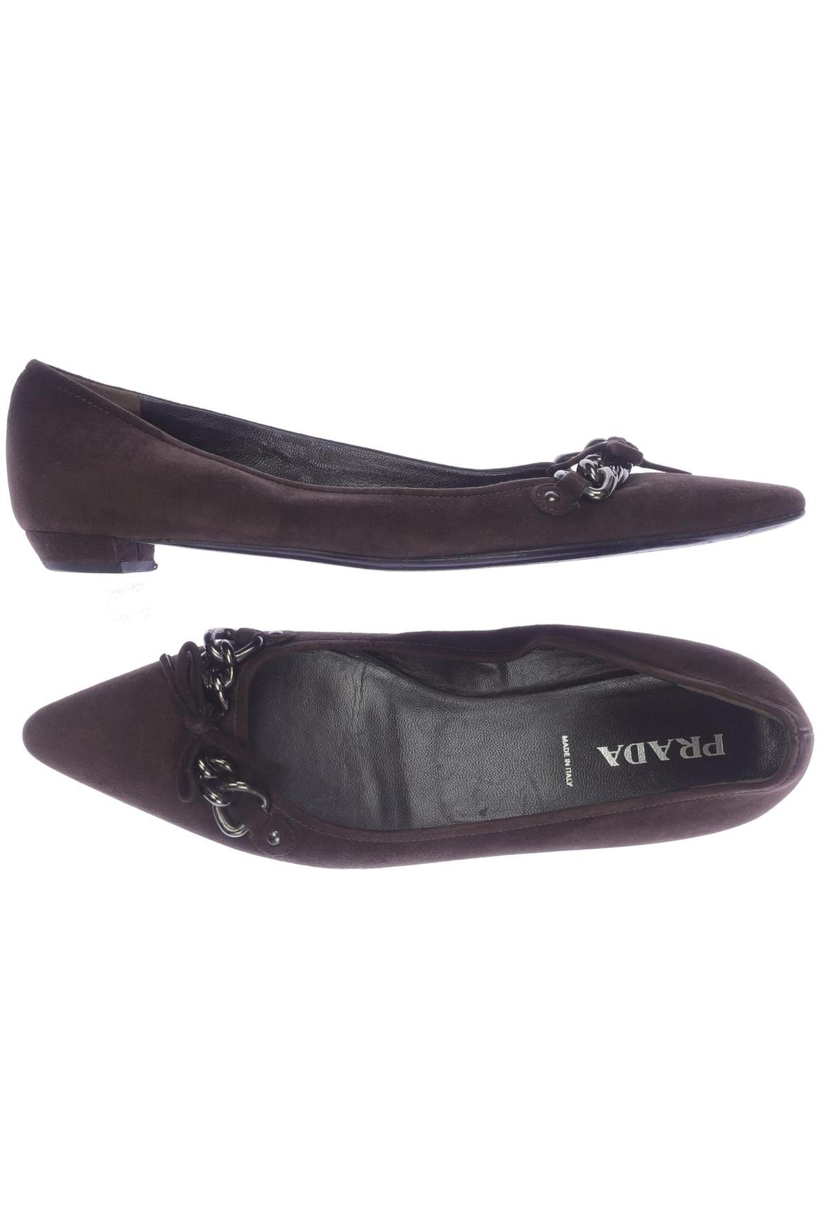 

Prada Damen Ballerinas, braun, Gr. 37