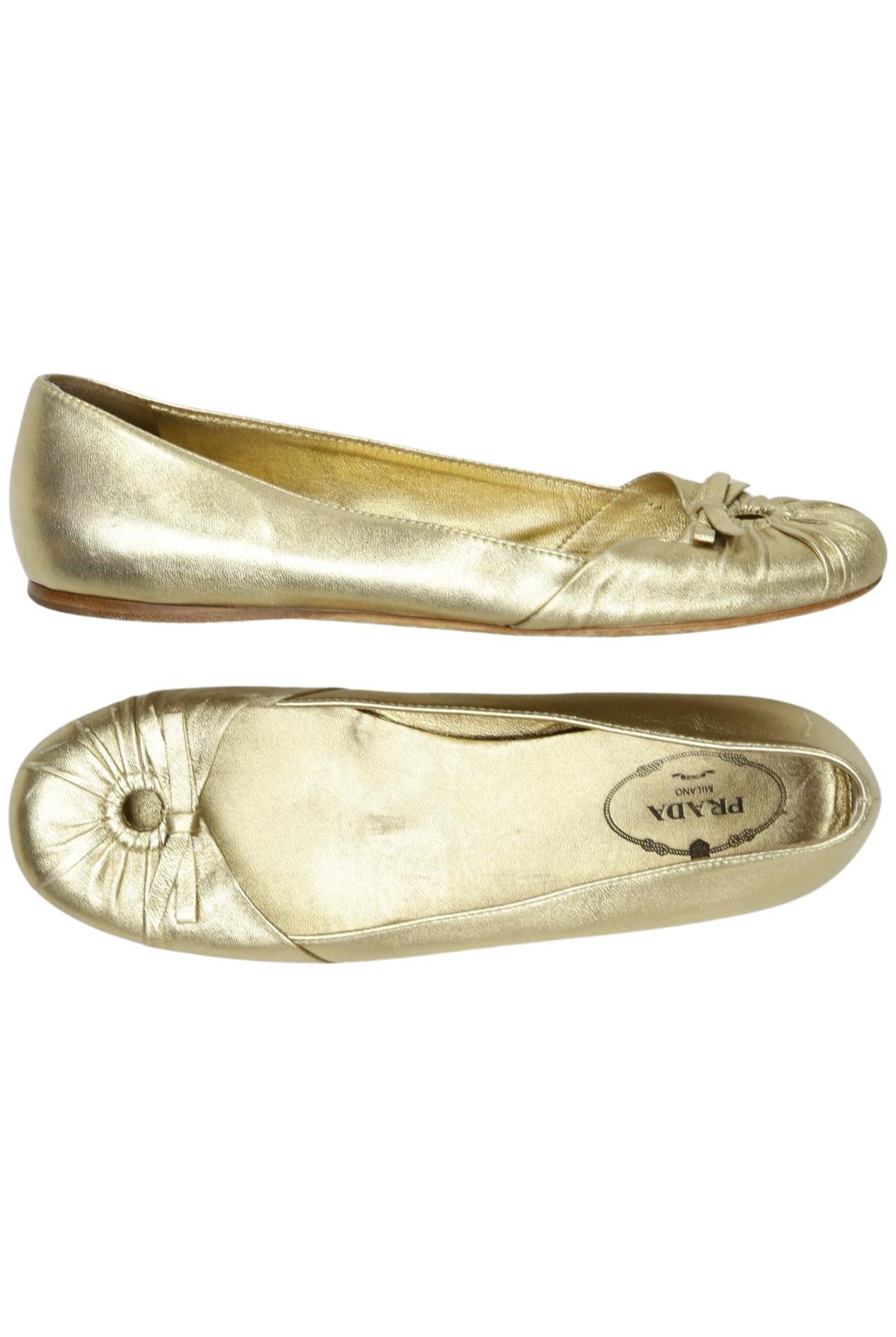 

Prada Damen Ballerinas, gold, Gr. 37.5