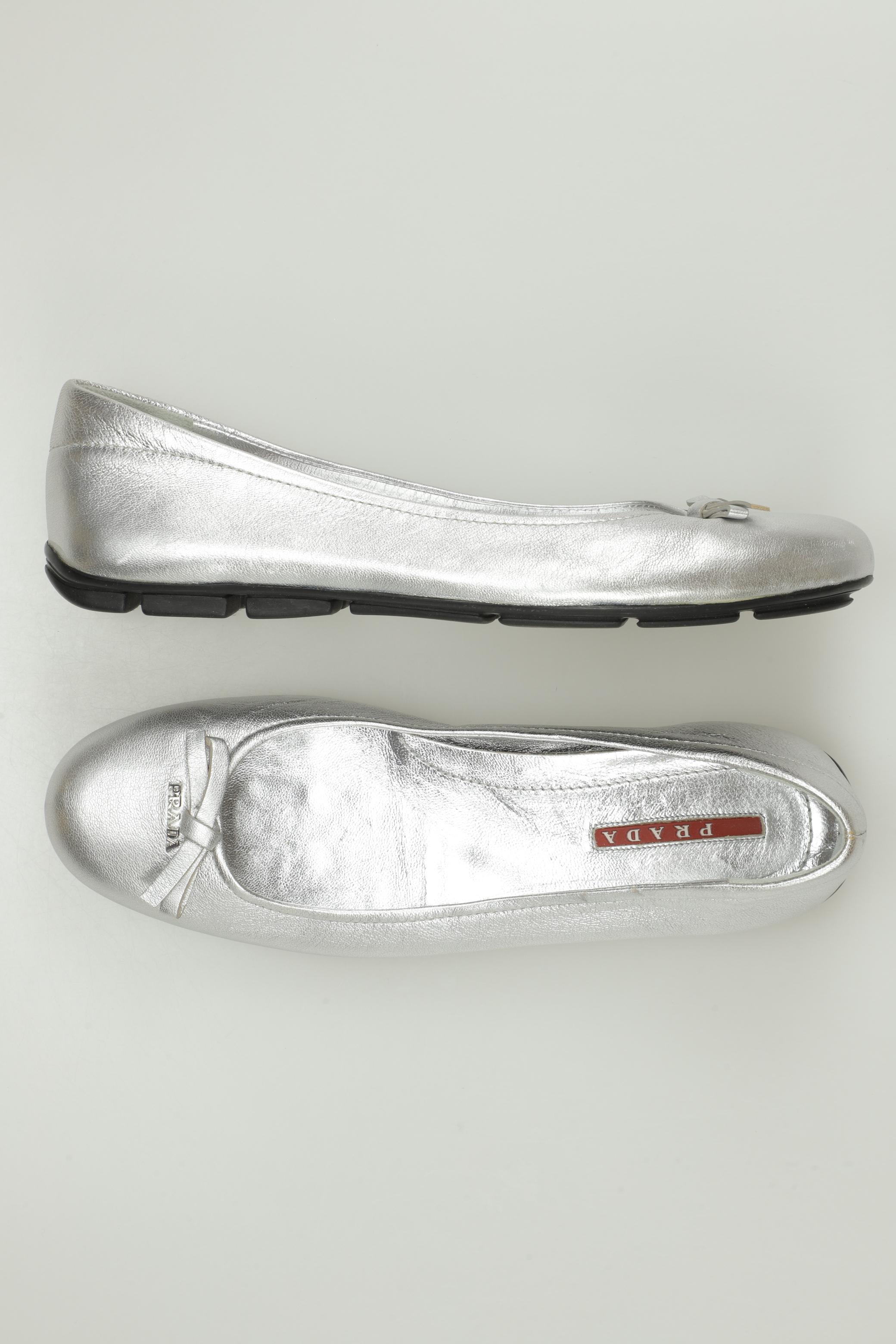 

Prada Damen Ballerinas, silber, Gr. 37.5
