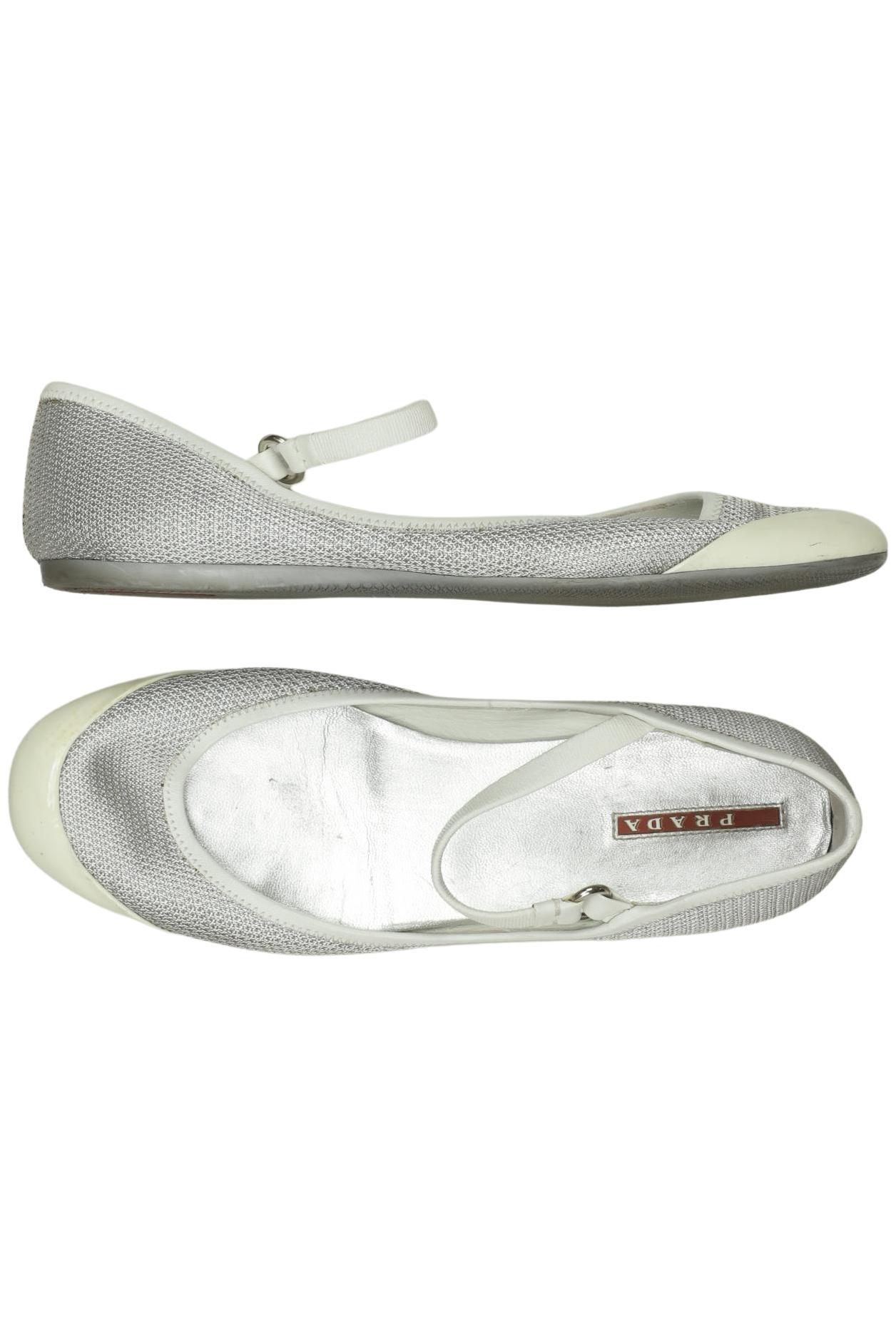 

Prada Damen Ballerinas, silber, Gr. 38
