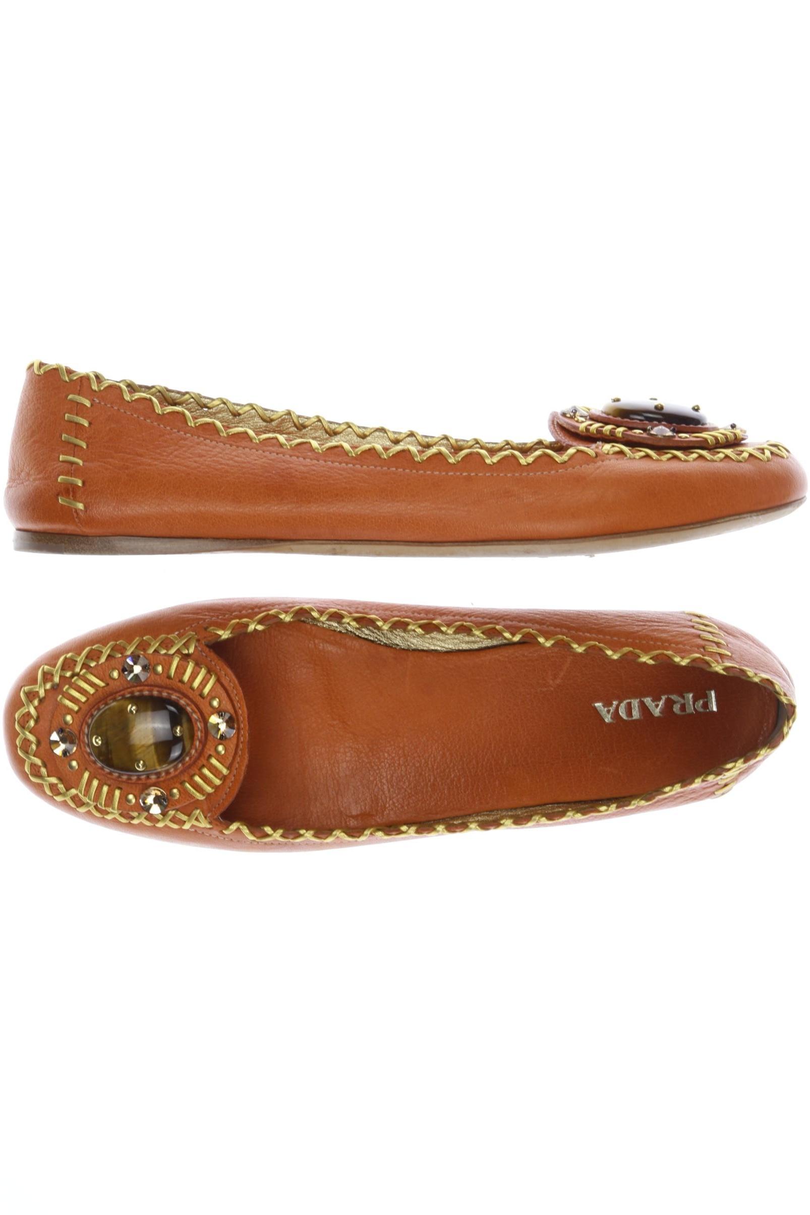 

Prada Damen Ballerinas, braun, Gr. 42
