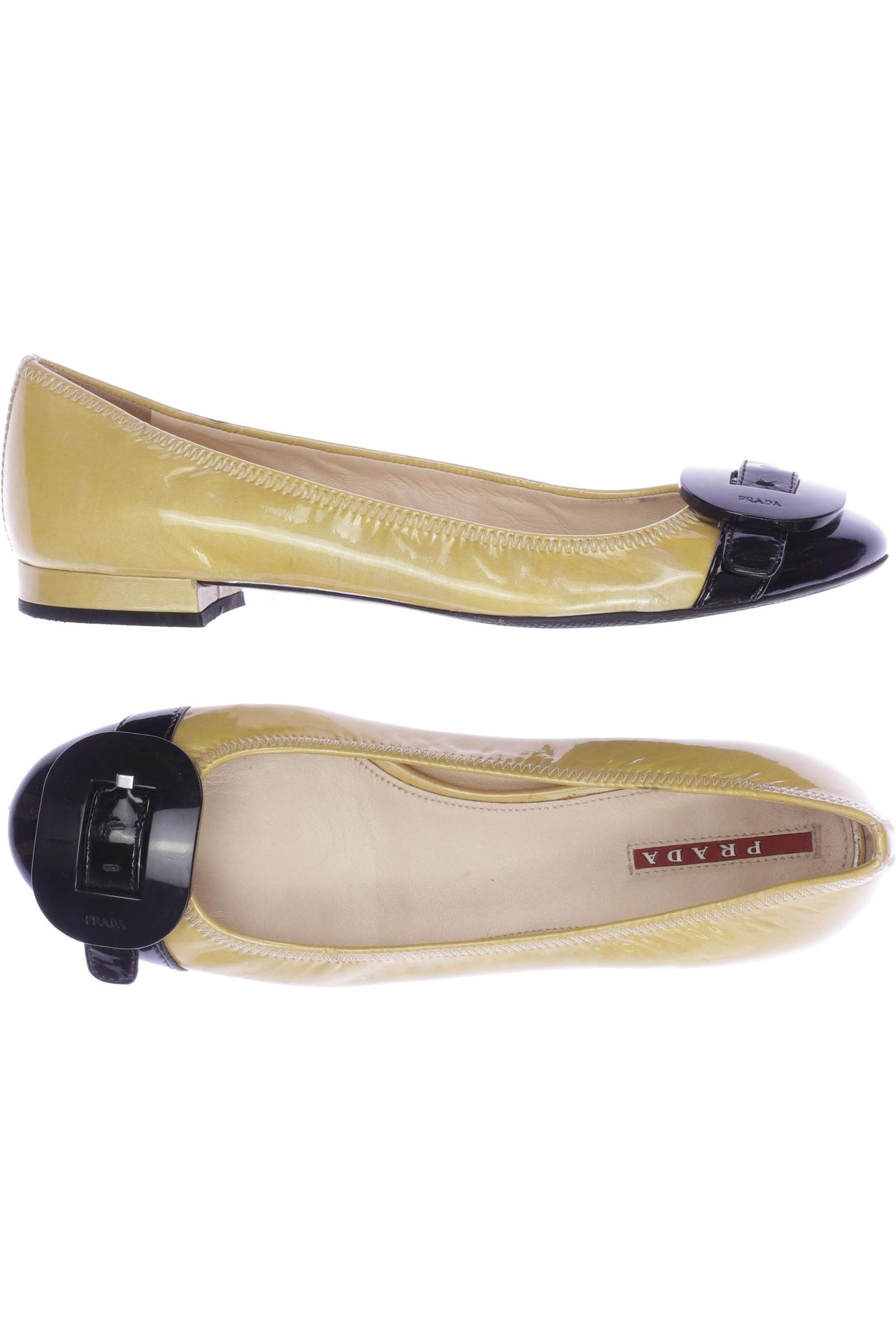 

Prada Damen Ballerinas, gelb, Gr. 37