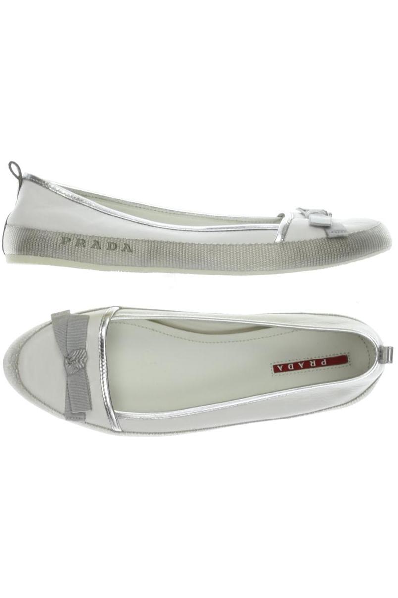 

Prada Damen Ballerinas, weiß, Gr. 38.5
