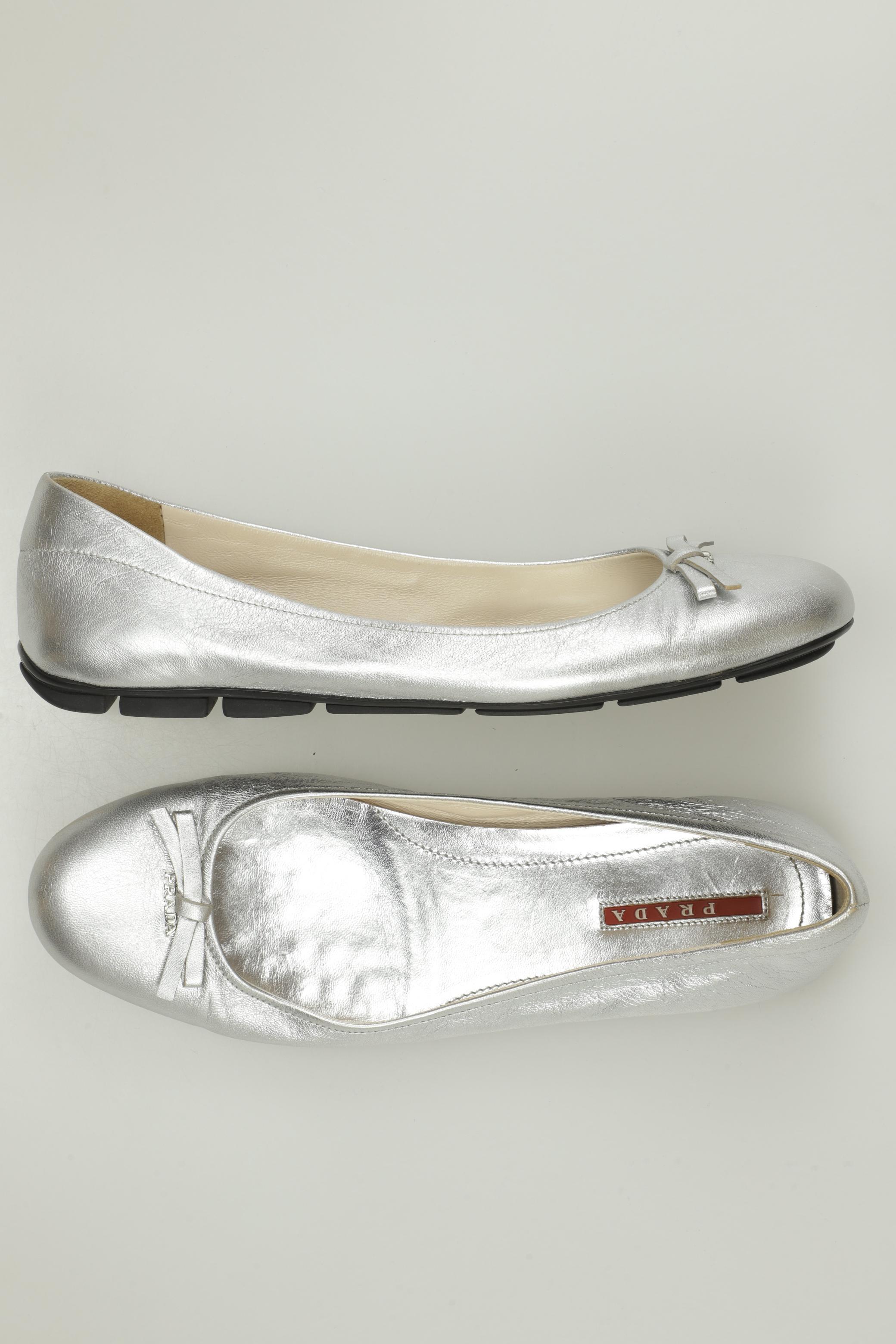 

Prada Damen Ballerinas, silber, Gr. 40