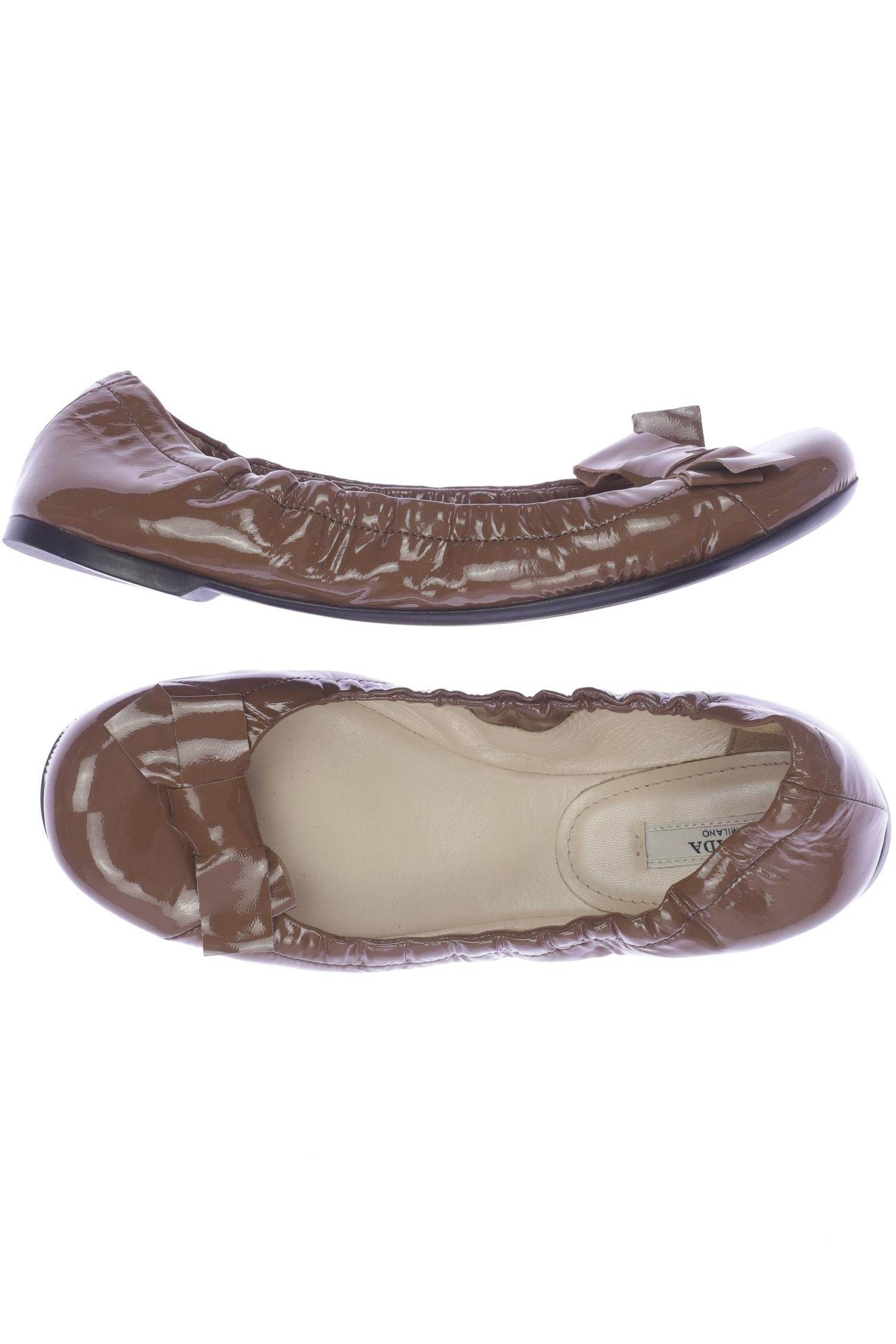 

Prada Damen Ballerinas, braun, Gr. 37.5