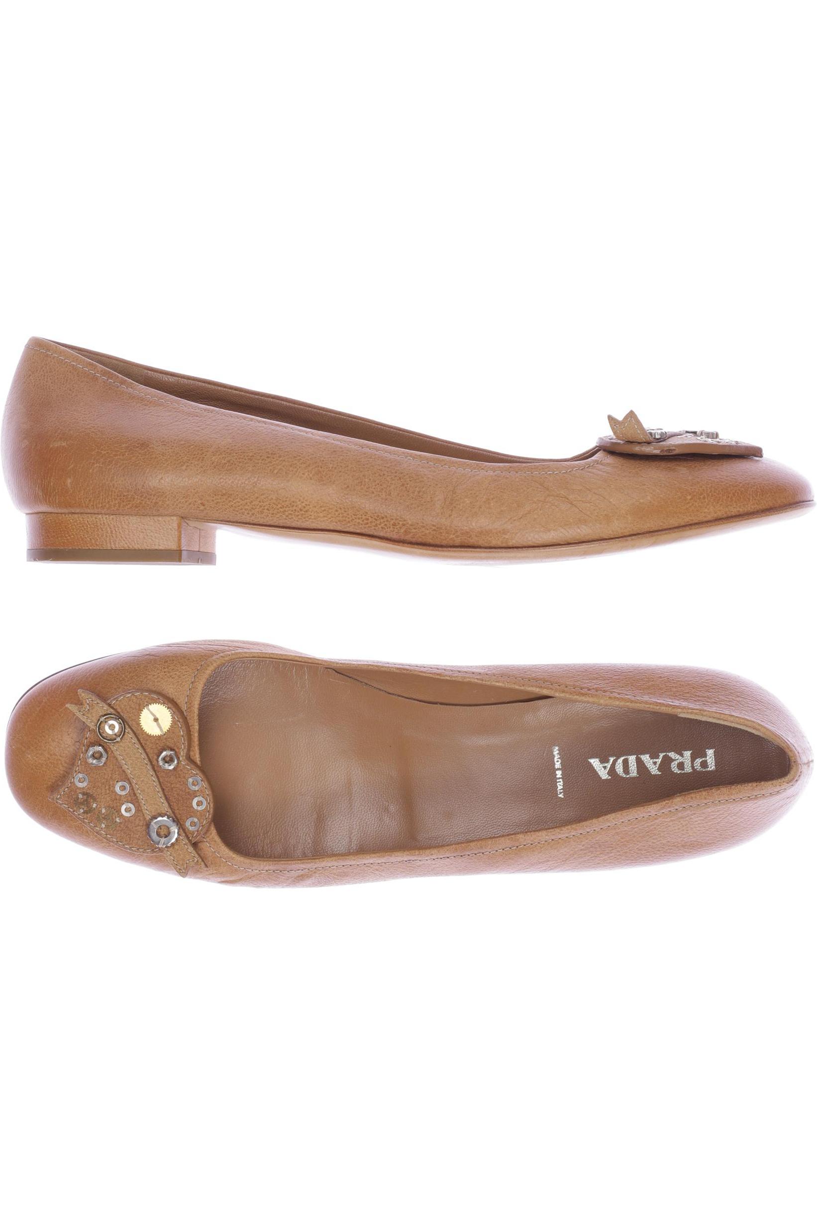 

Prada Damen Ballerinas, braun, Gr. 41