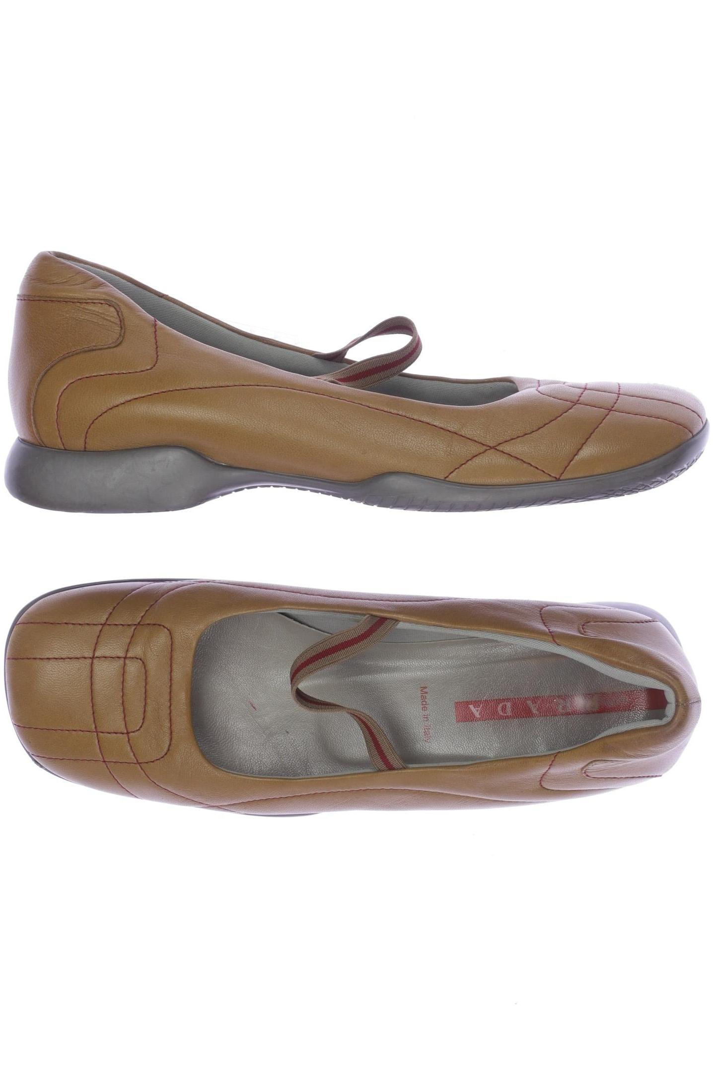 

Prada Damen Ballerinas, braun, Gr. 38.5