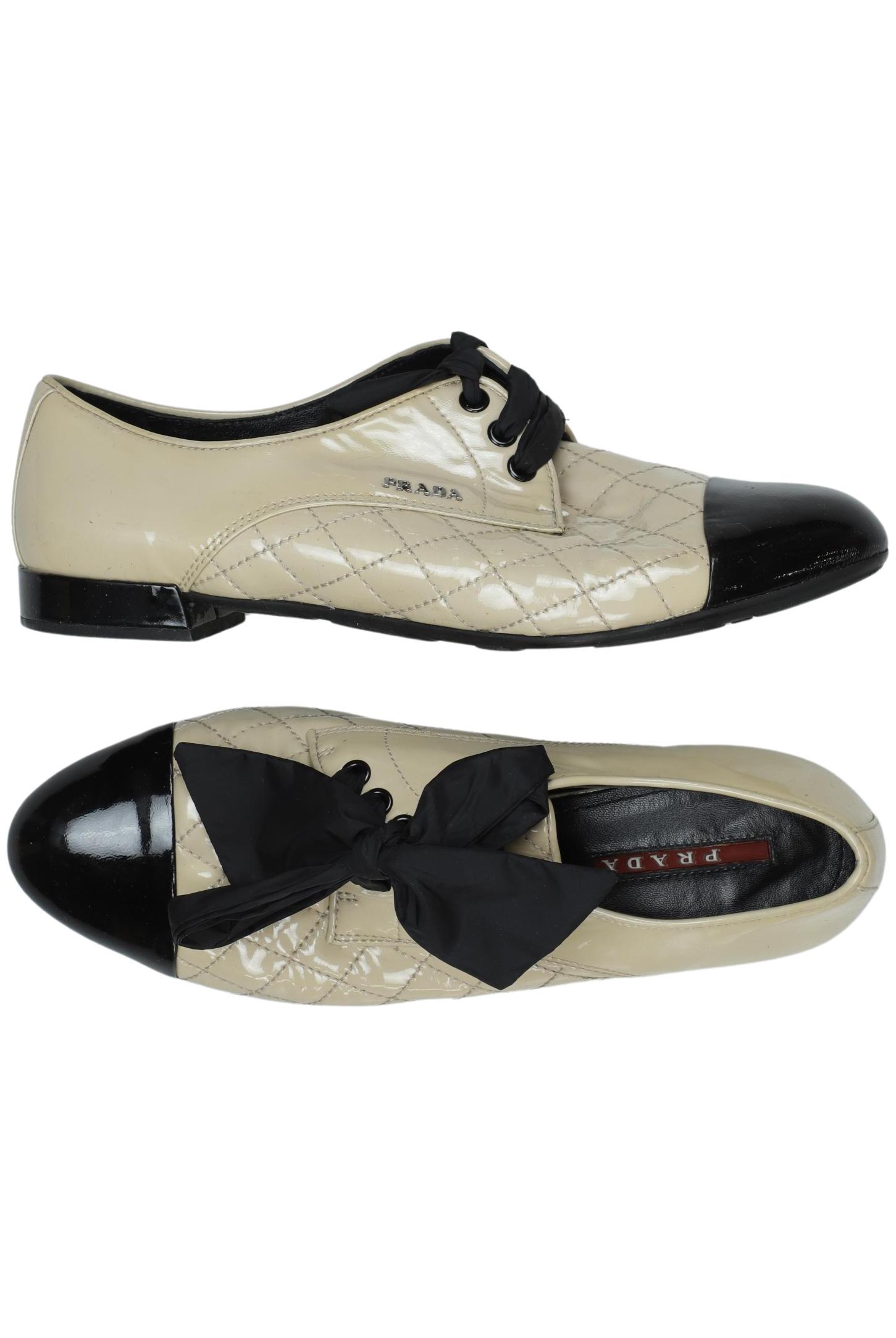 

Prada Damen Halbschuh, beige, Gr. 37