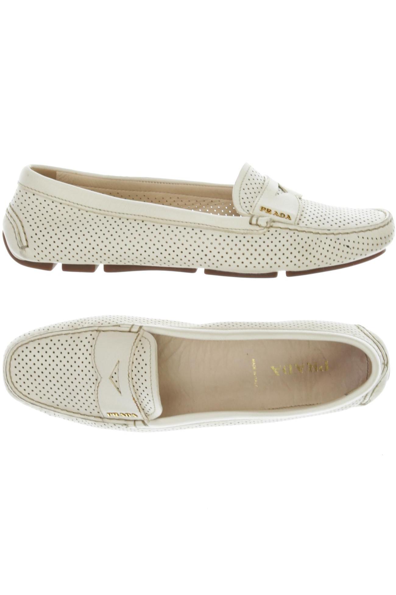 

Prada Damen Halbschuh, cremeweiß, Gr. 41