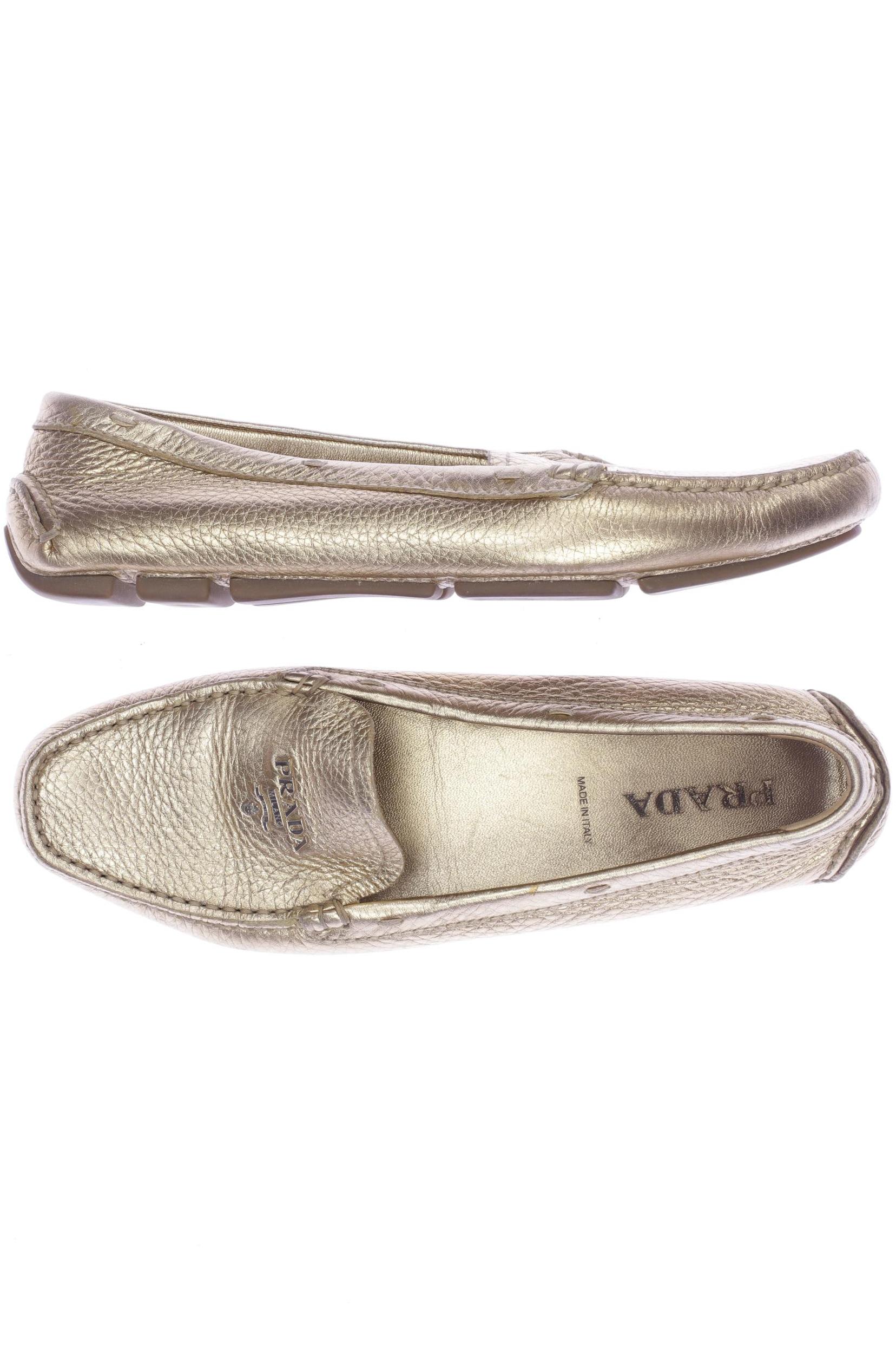 

Prada Damen Halbschuh, gold, Gr. 37