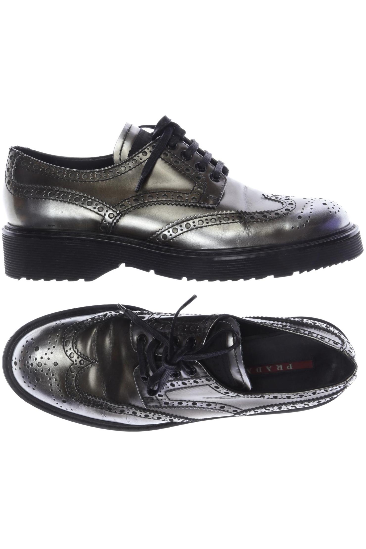 

Prada Damen Halbschuh, grau, Gr. 37.5