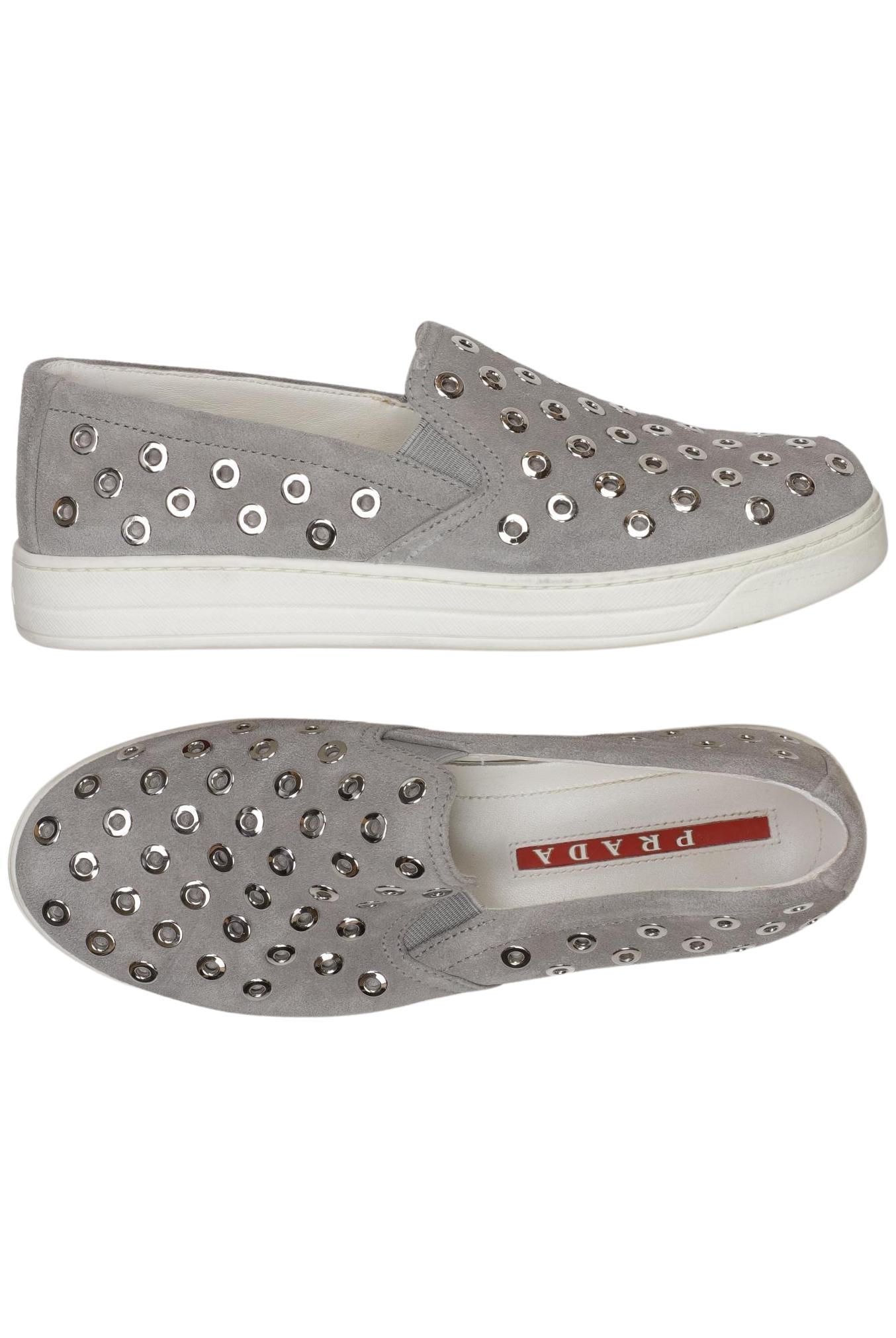 

Prada Damen Halbschuh, grau, Gr. 37