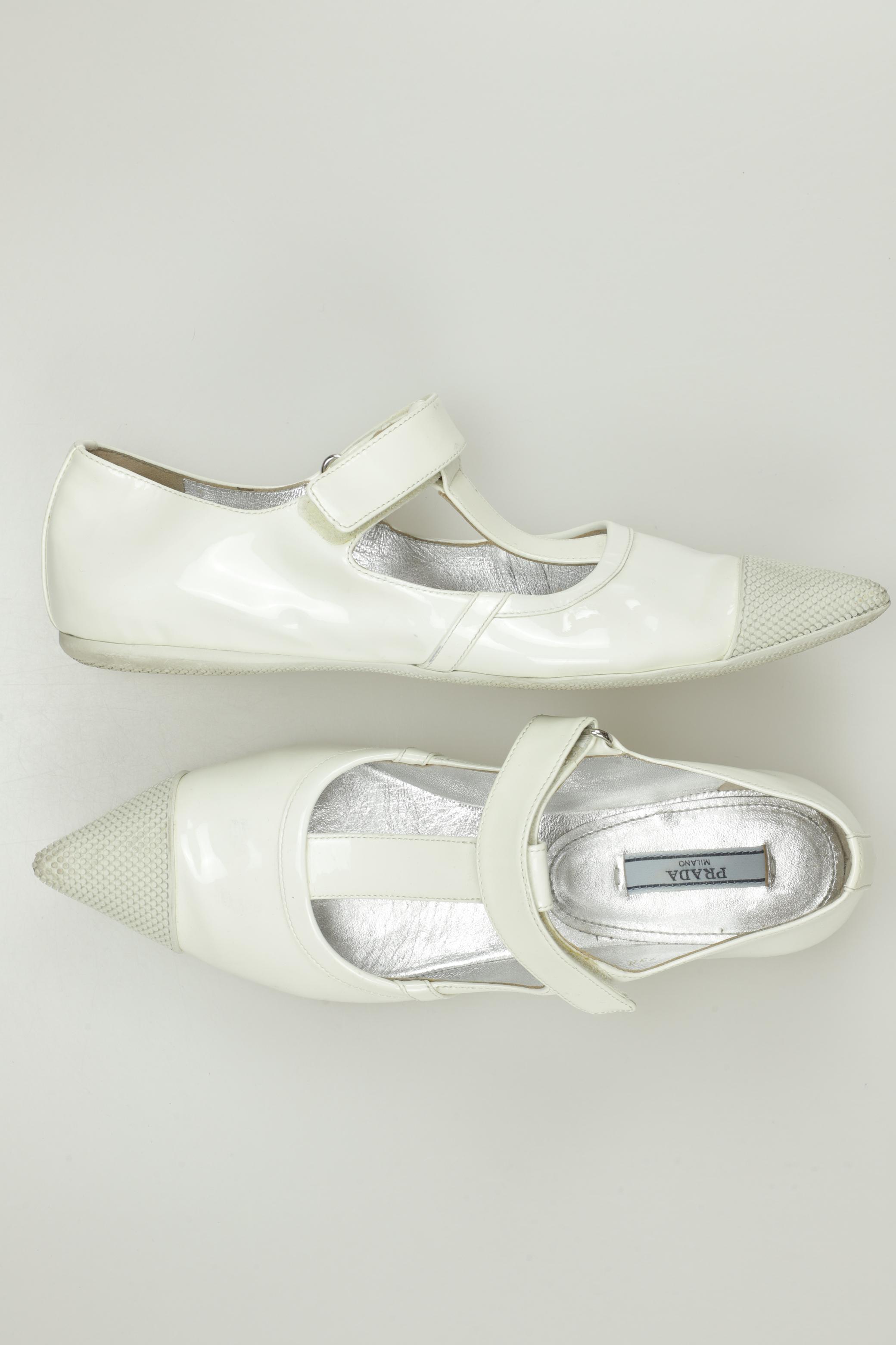 

Prada Damen Halbschuh, cremeweiß, Gr. 37