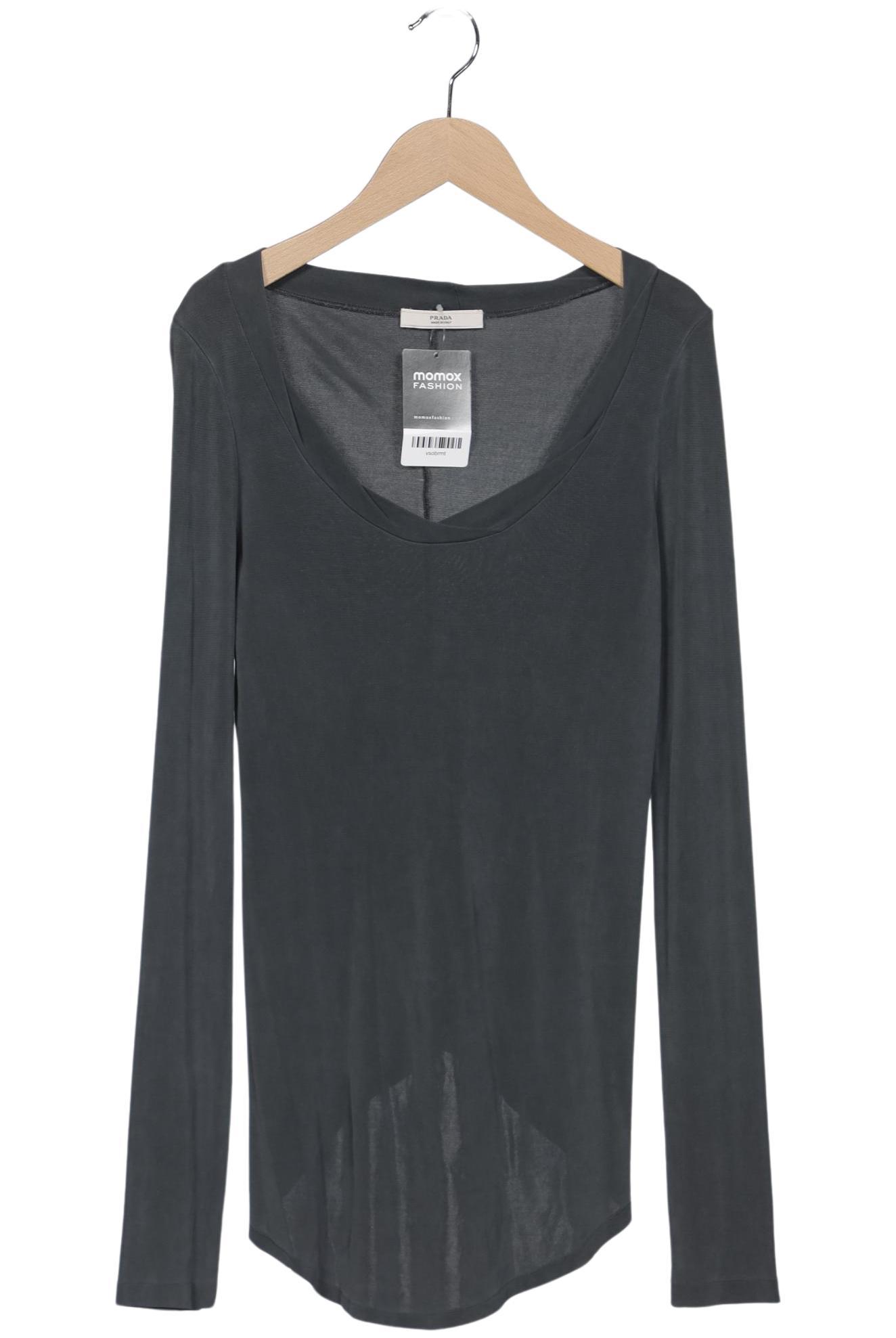 

Prada Damen Langarmshirt, grau, Gr. 38