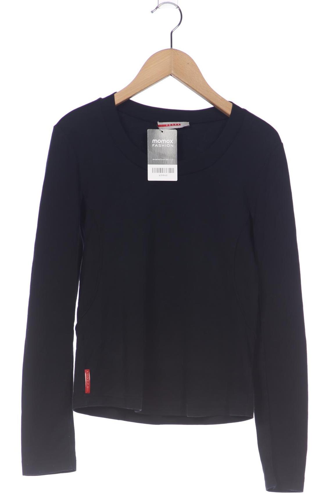 

Prada Damen Langarmshirt, schwarz, Gr. 38