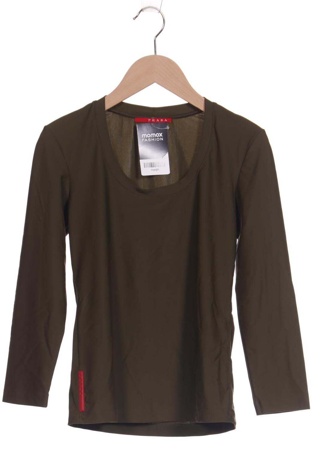 

Prada Damen Langarmshirt, grün, Gr. 34