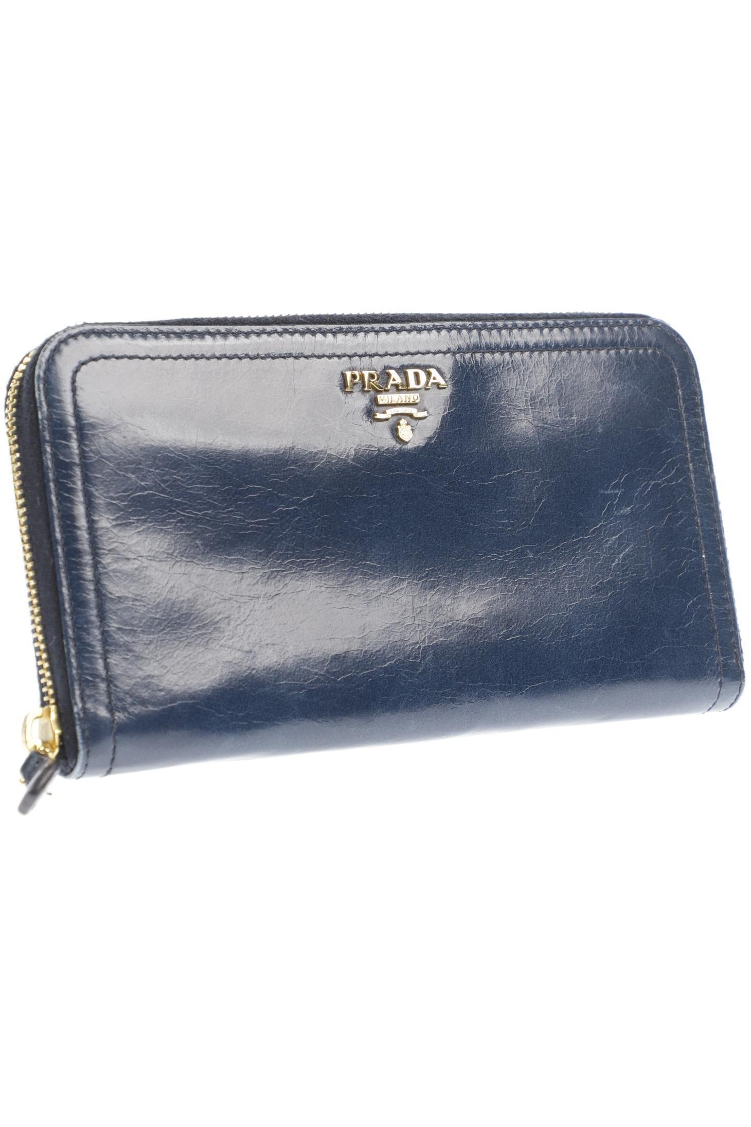 

Prada Damen Portemonnaie, blau, Gr.