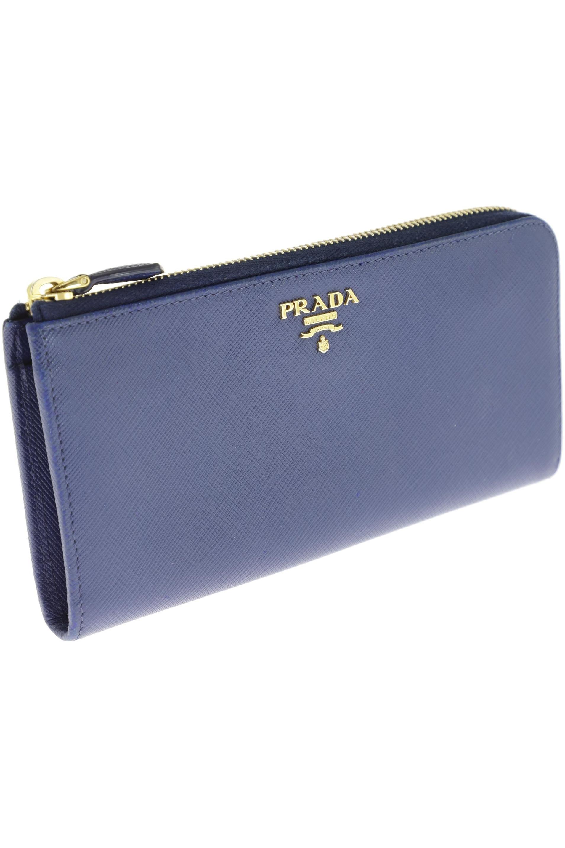 

Prada Damen Portemonnaie, blau, Gr.