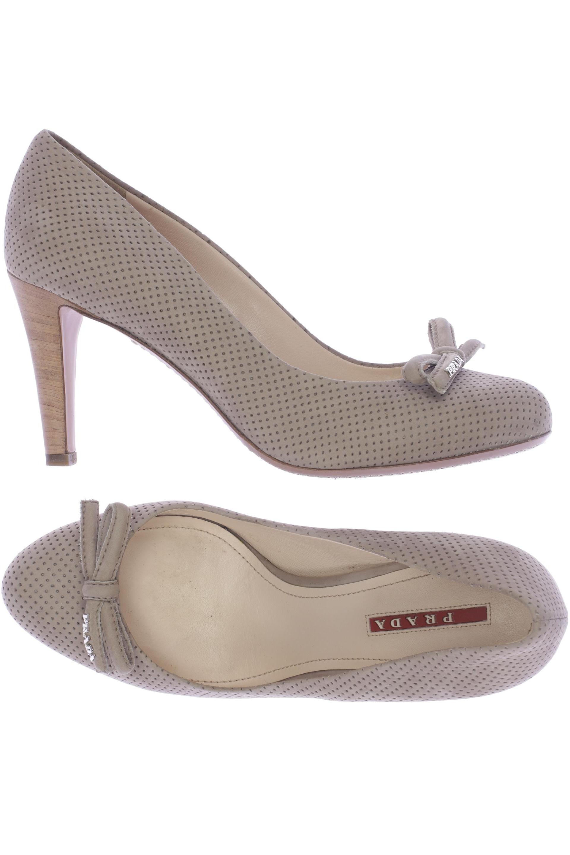 

Prada Damen Pumps, beige, Gr. 38.5