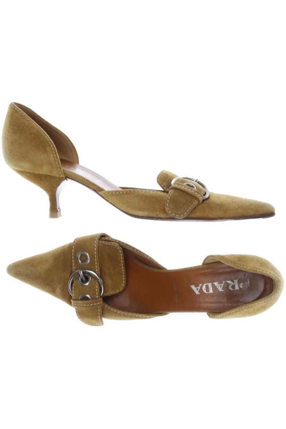 

Prada Damen Pumps, beige, Gr. 38.5