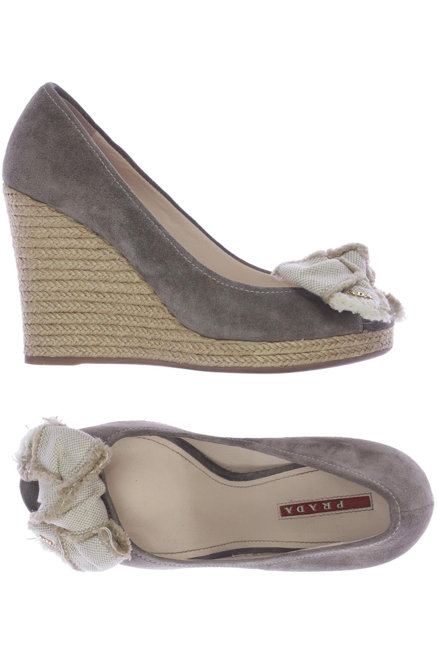 

Prada Damen Pumps, grau, Gr. 36.5