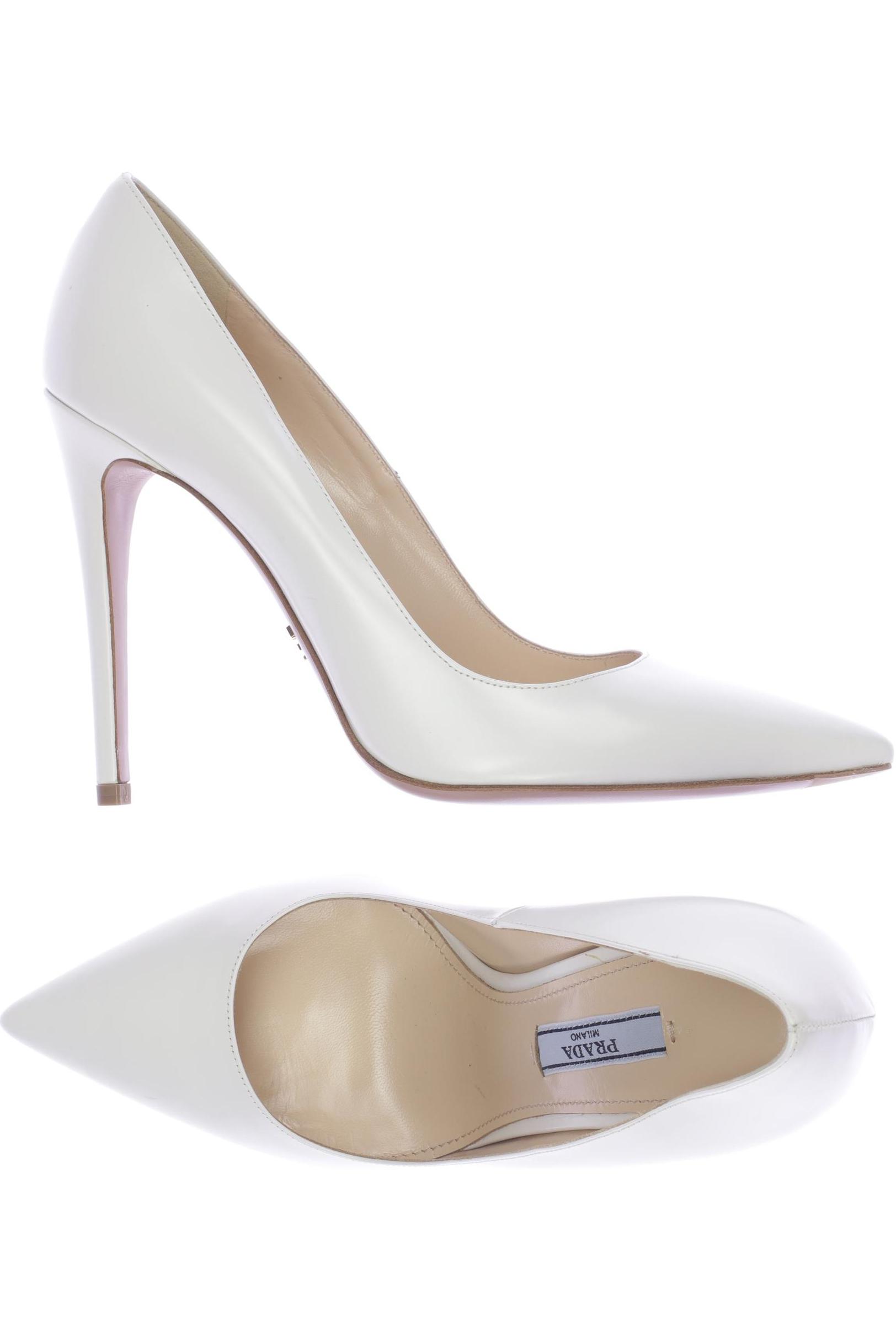 

Prada Damen Pumps, cremeweiß, Gr. 37