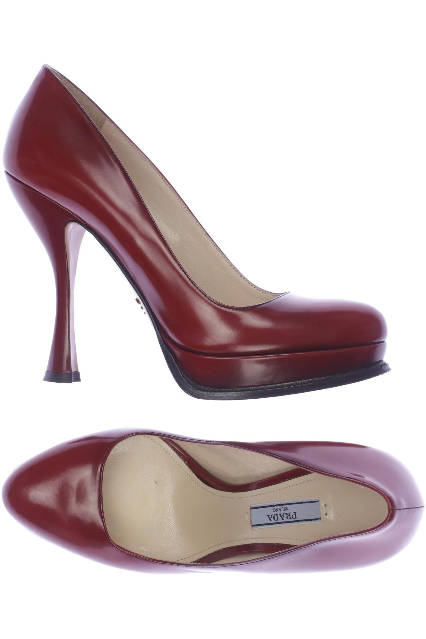 

Prada Damen Pumps, bordeaux, Gr. 38