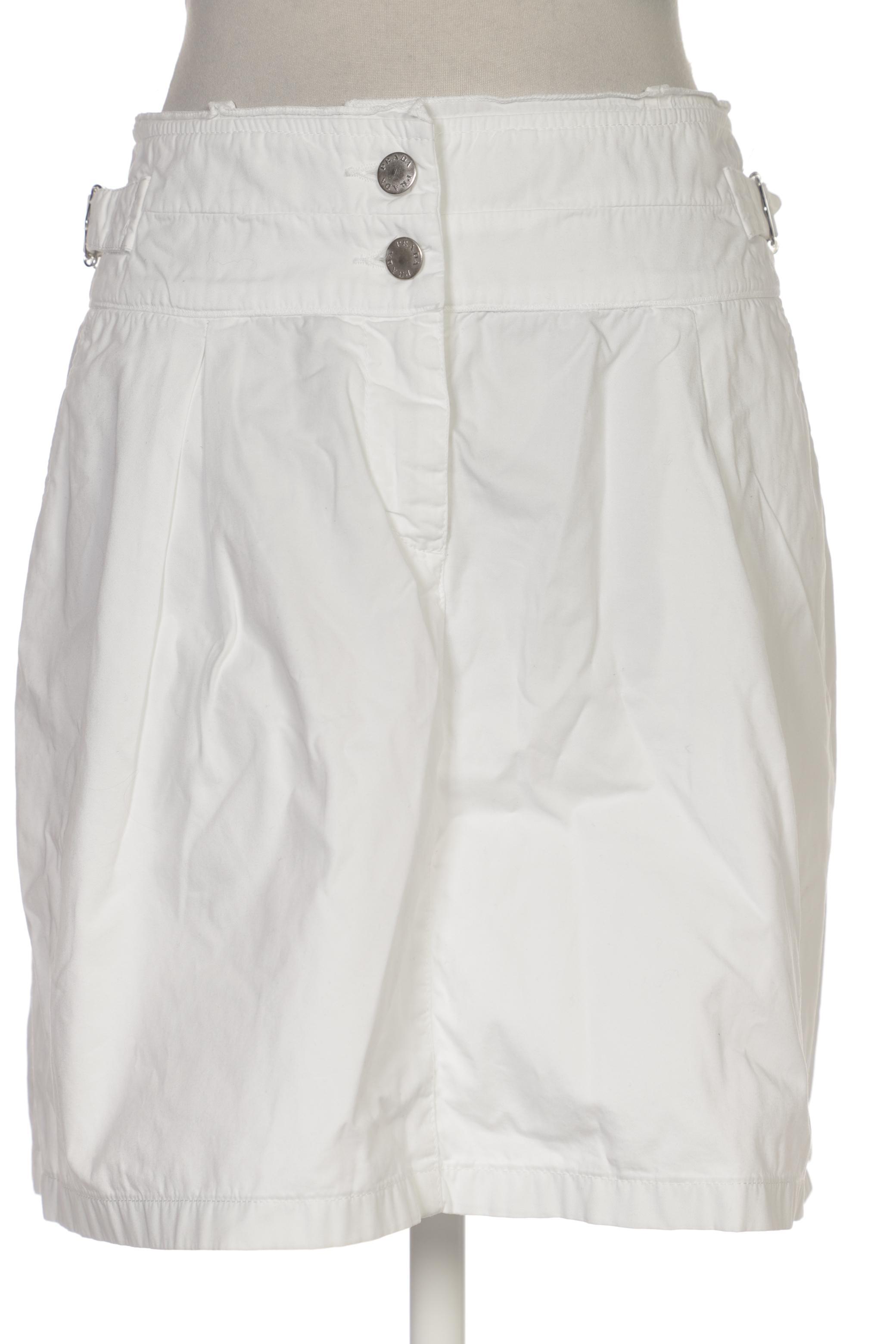 

Prada Damen Rock, weiß, Gr. 44