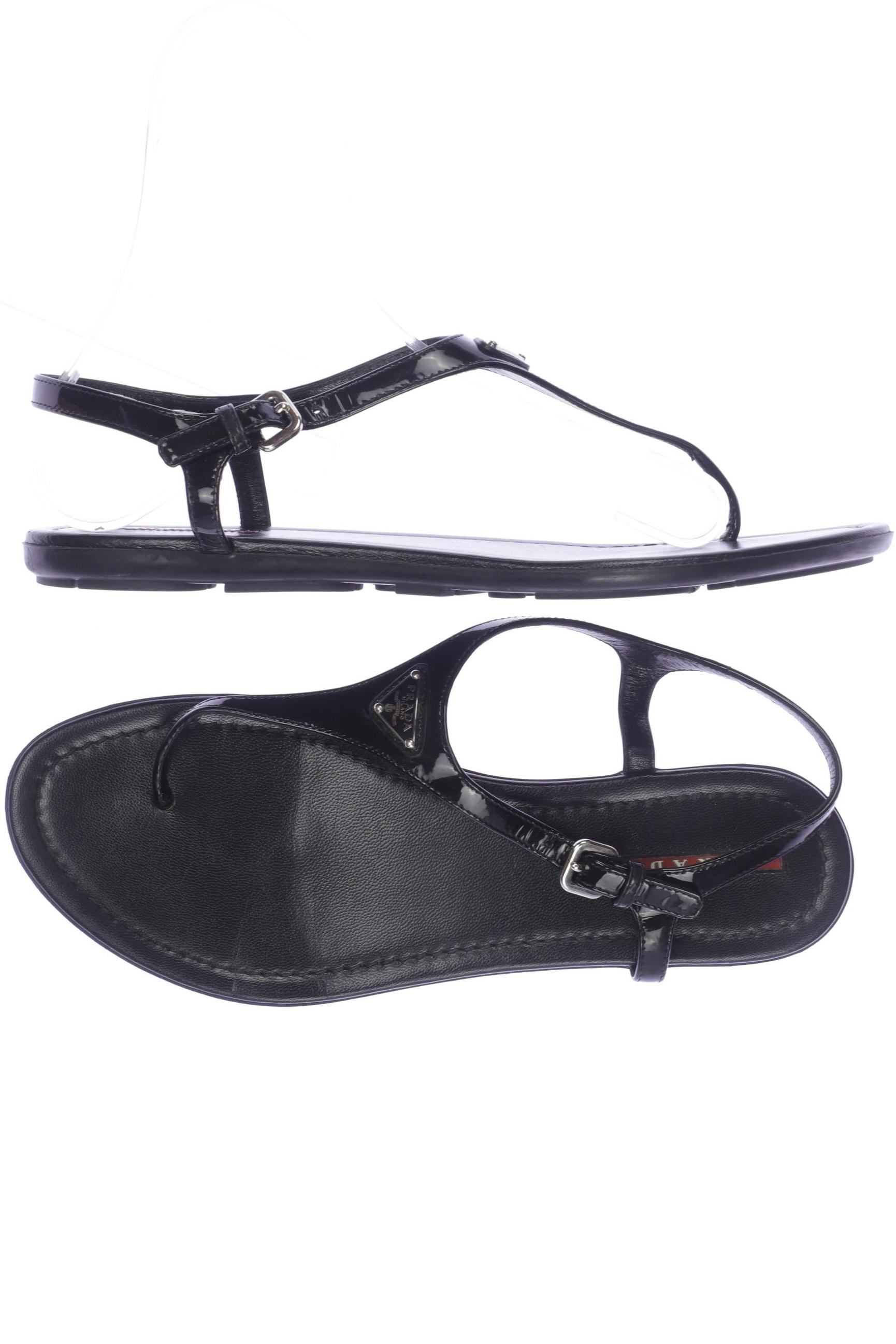 

Prada Damen Sandale, schwarz, Gr. 40