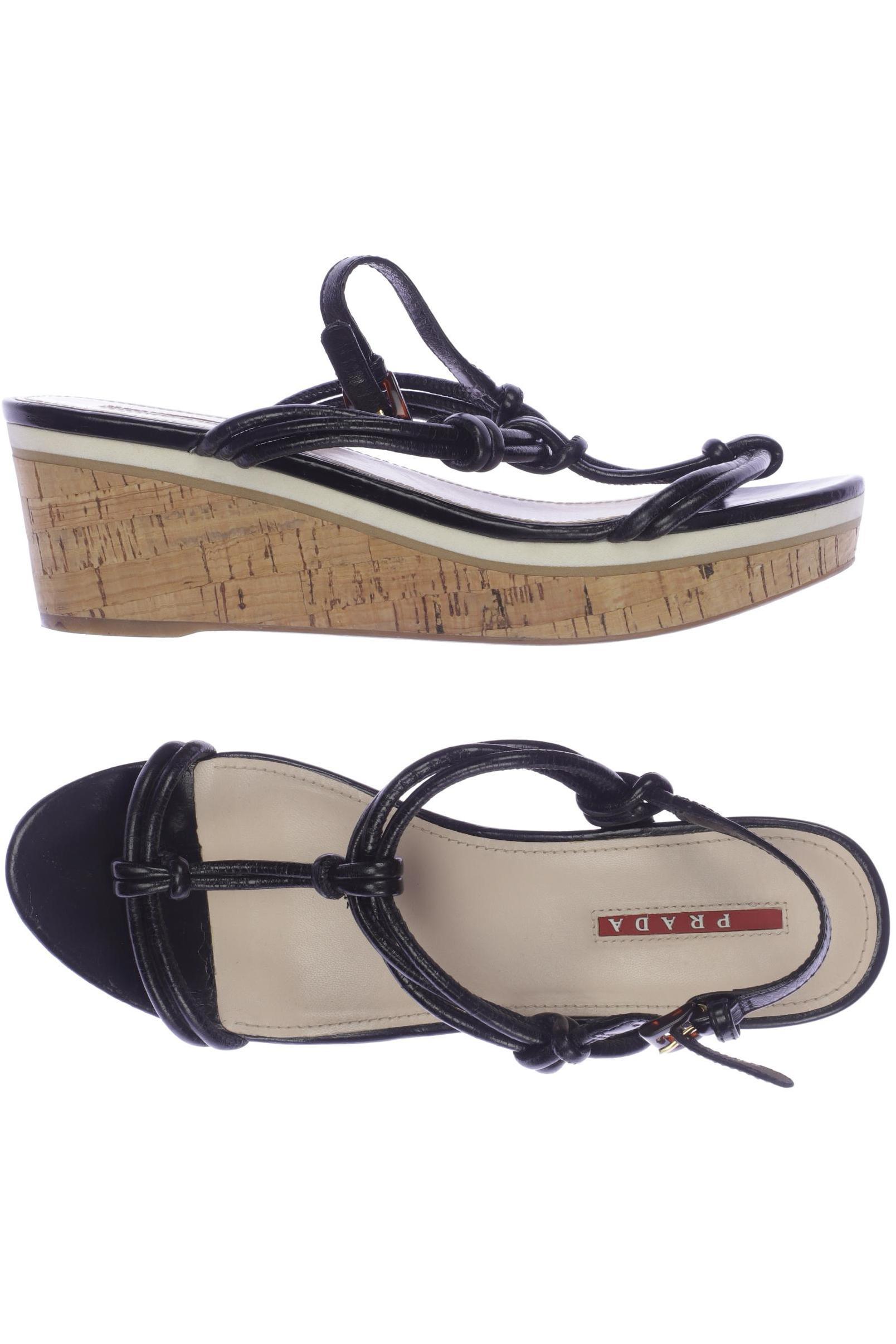 

Prada Damen Sandale, schwarz, Gr. 38