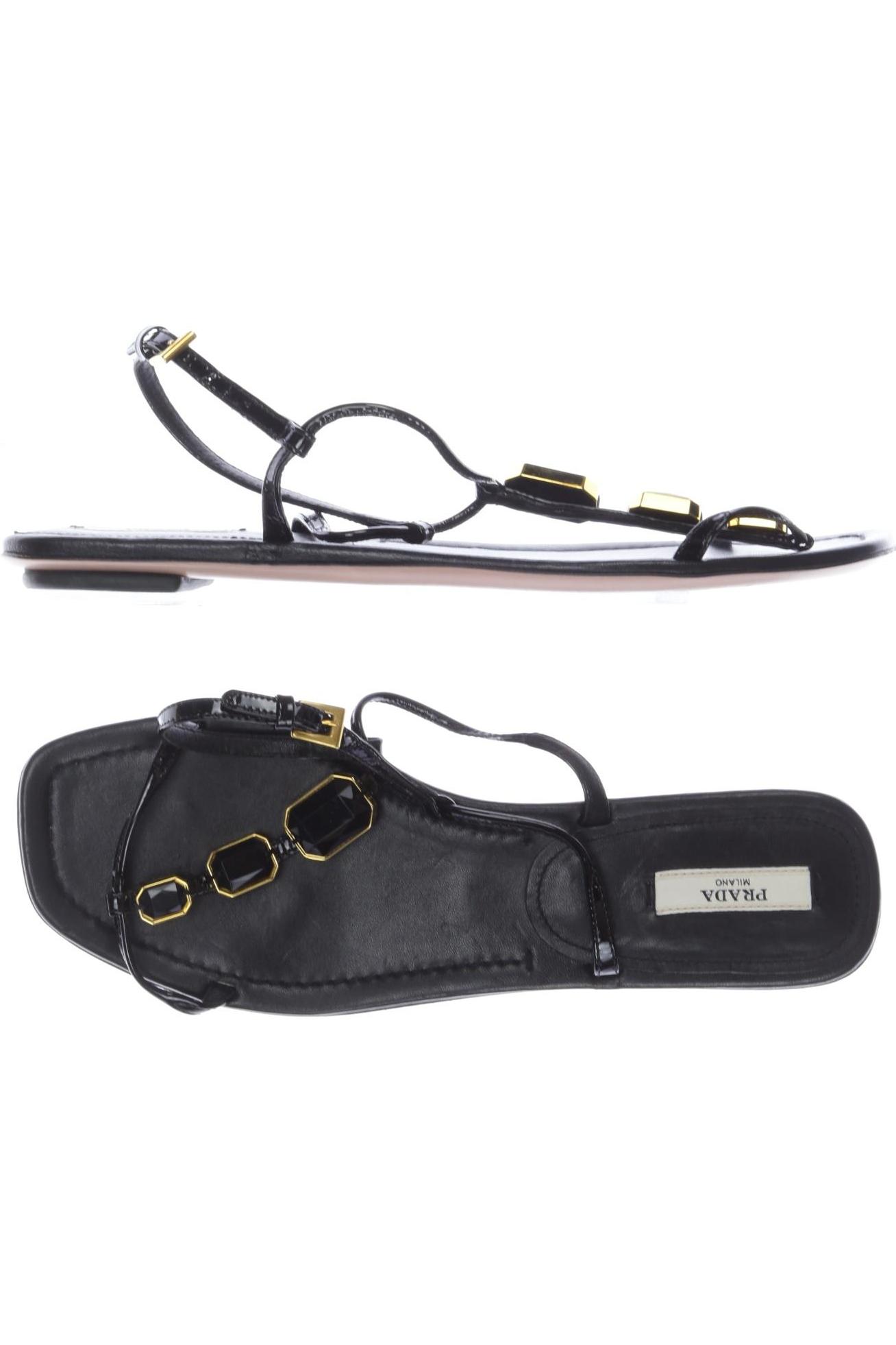 

Prada Damen Sandale, schwarz, Gr. 39.5