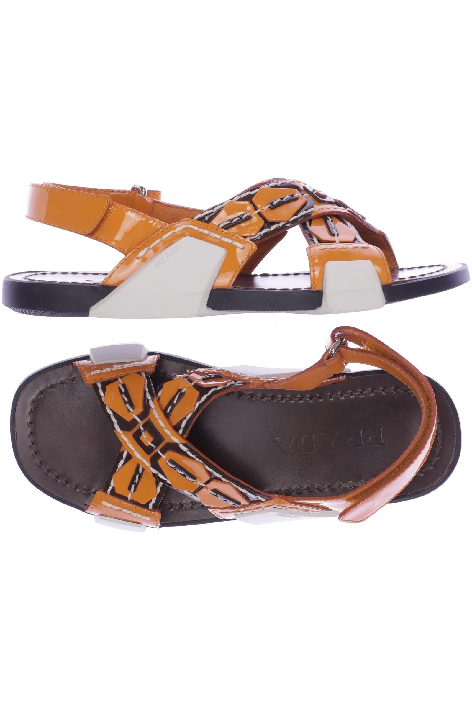 

Prada Damen Sandale, orange, Gr. 36