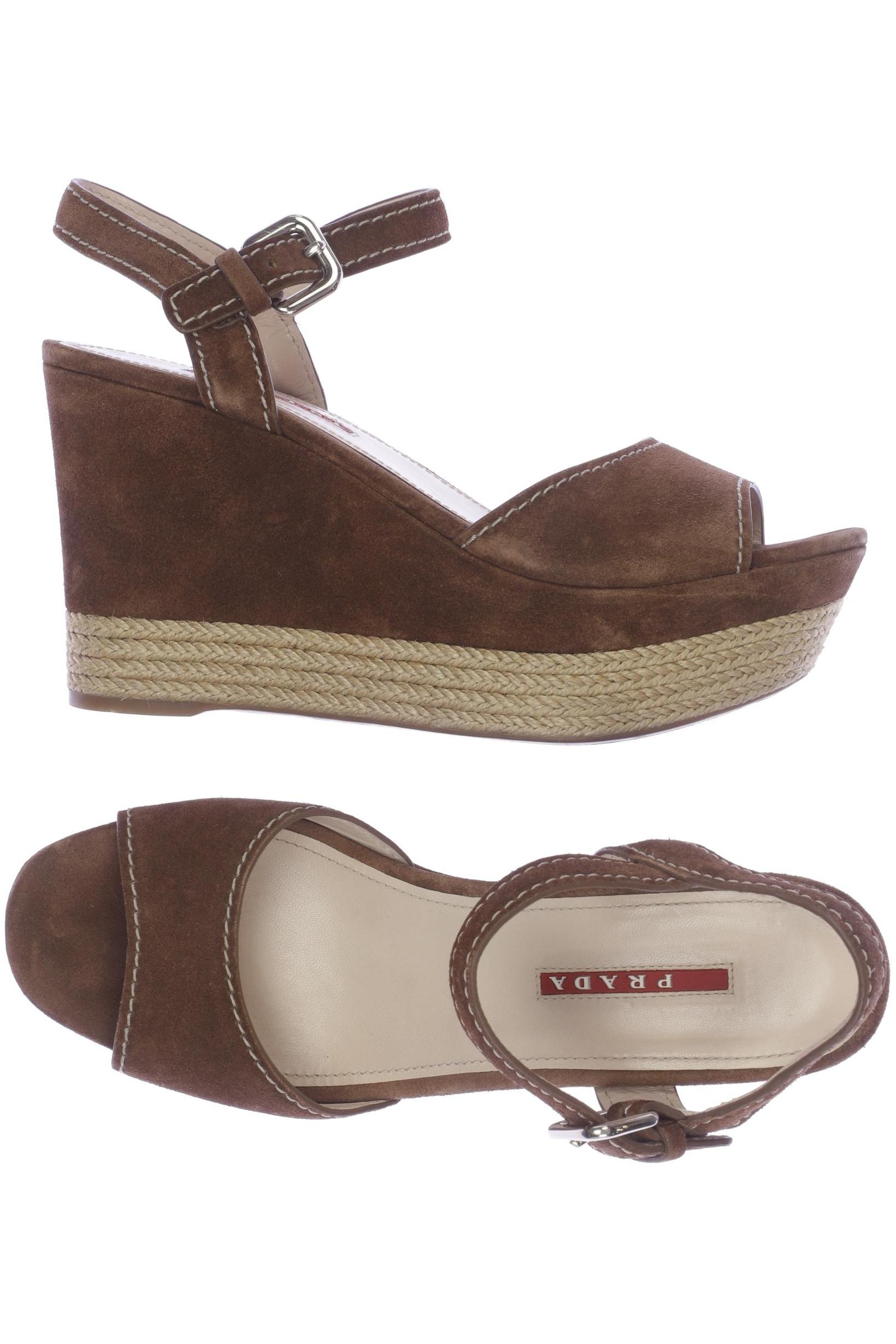 

Prada Damen Sandale, braun, Gr. 38