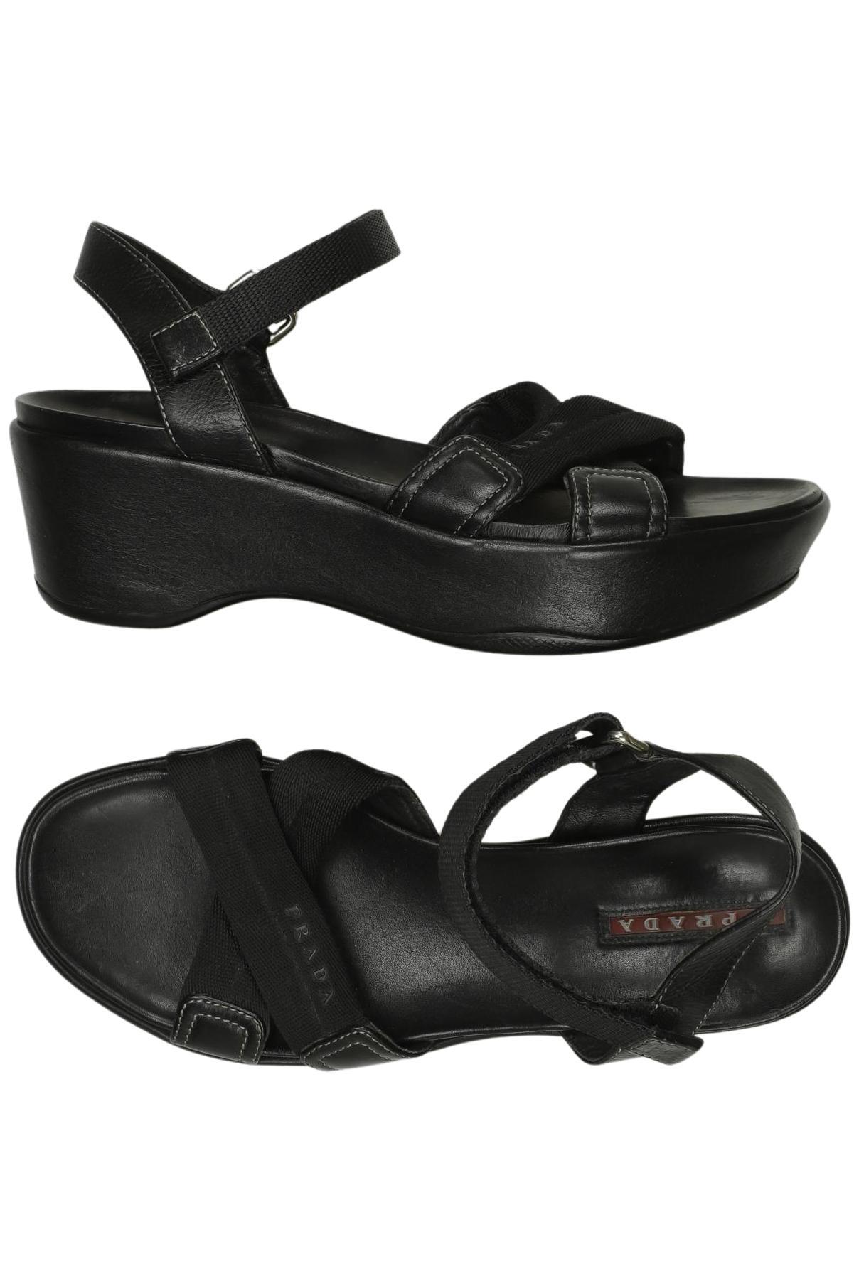 

Prada Damen Sandale, schwarz, Gr. 37