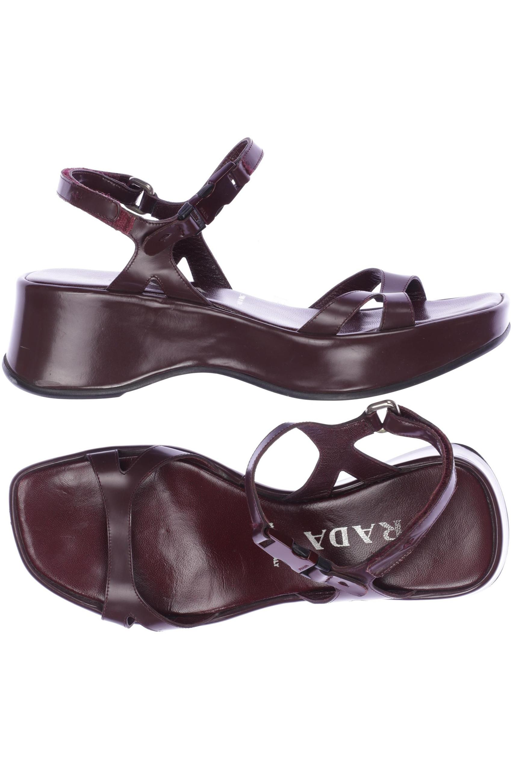 

Prada Damen Sandale, bordeaux, Gr. 37.5