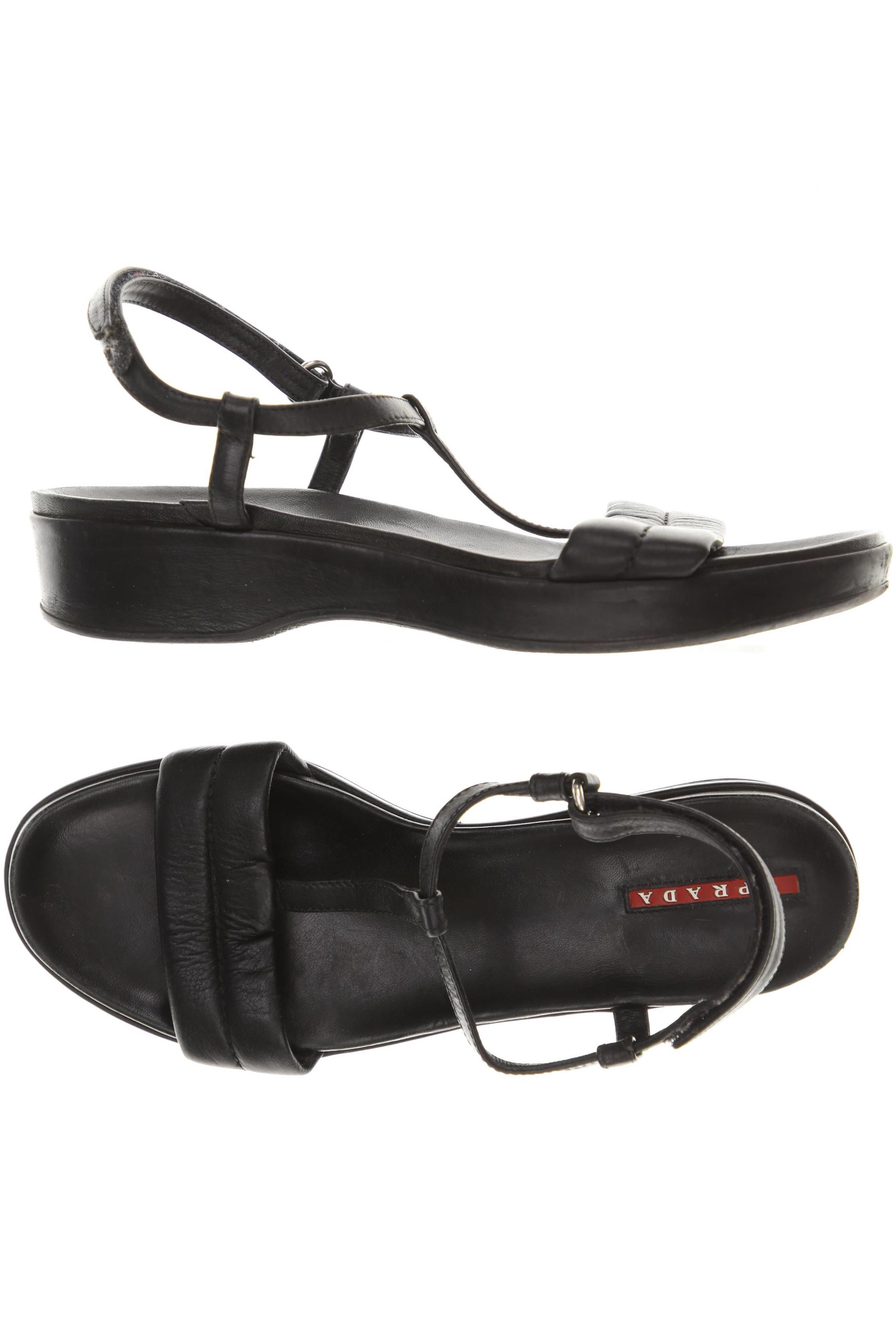 

Prada Damen Sandale, schwarz, Gr. 39