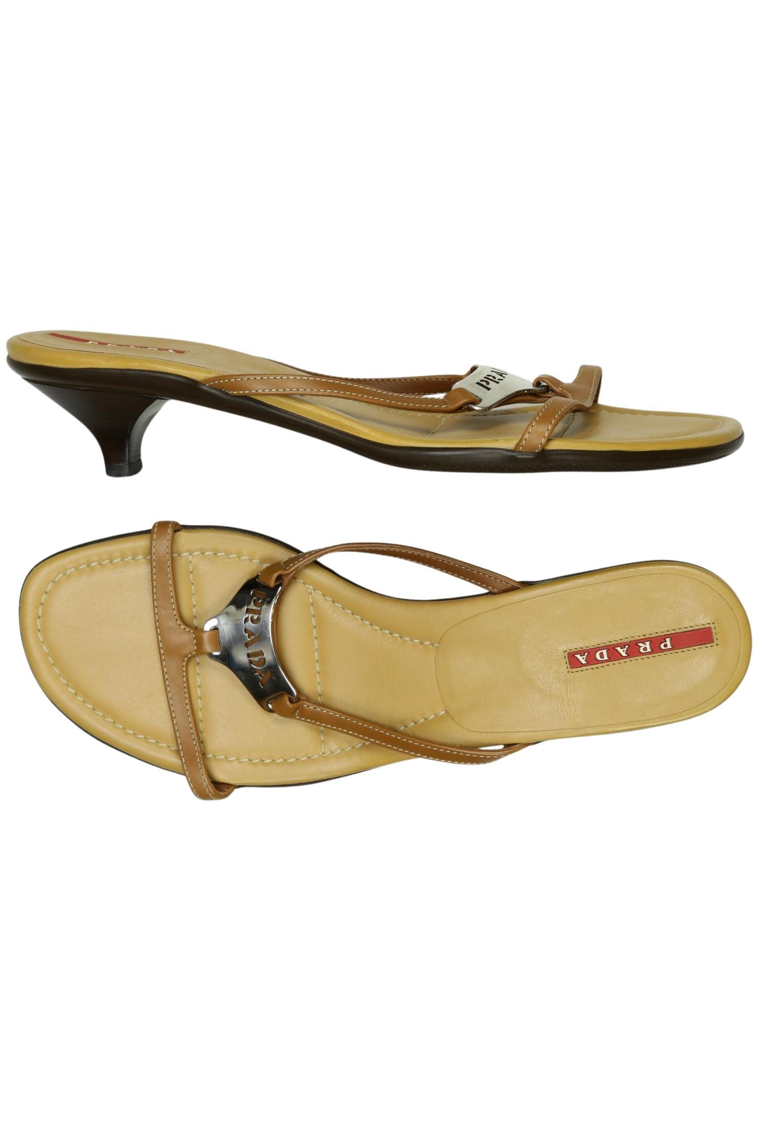 

Prada Damen Sandale, braun, Gr. 40