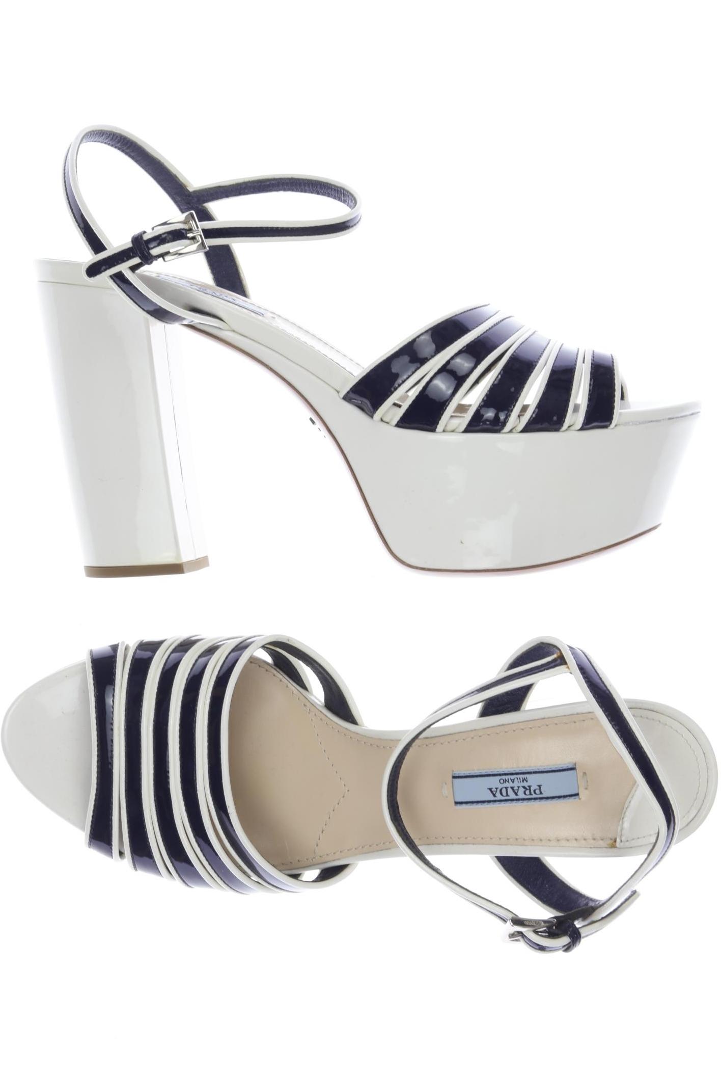 

Prada Damen Sandale, marineblau, Gr. 40