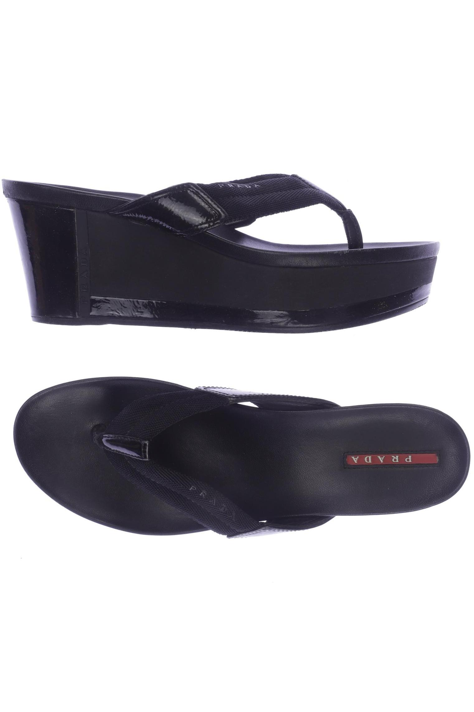 

Prada Damen Sandale, schwarz, Gr. 40