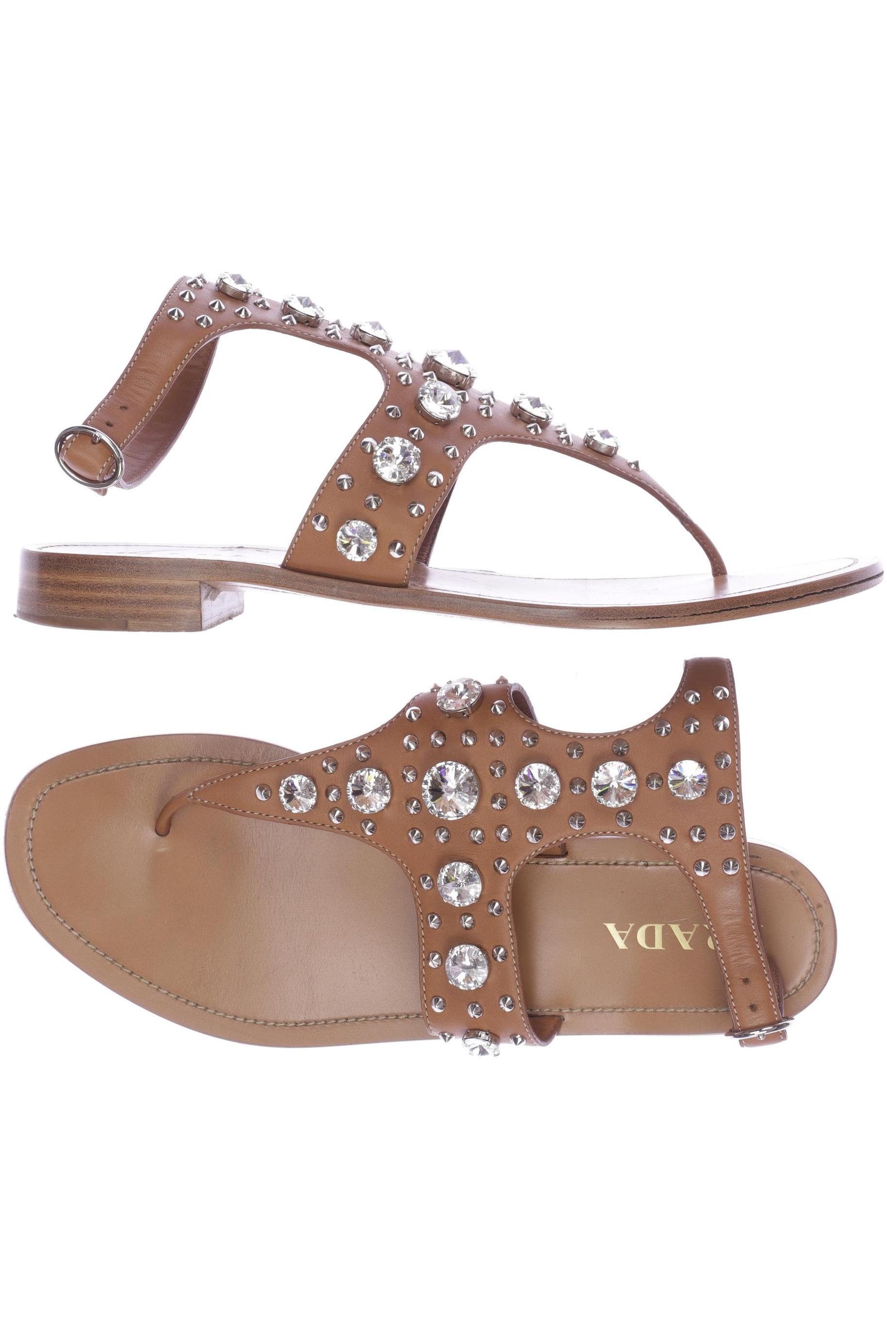 

Prada Damen Sandale, braun, Gr. 40.5