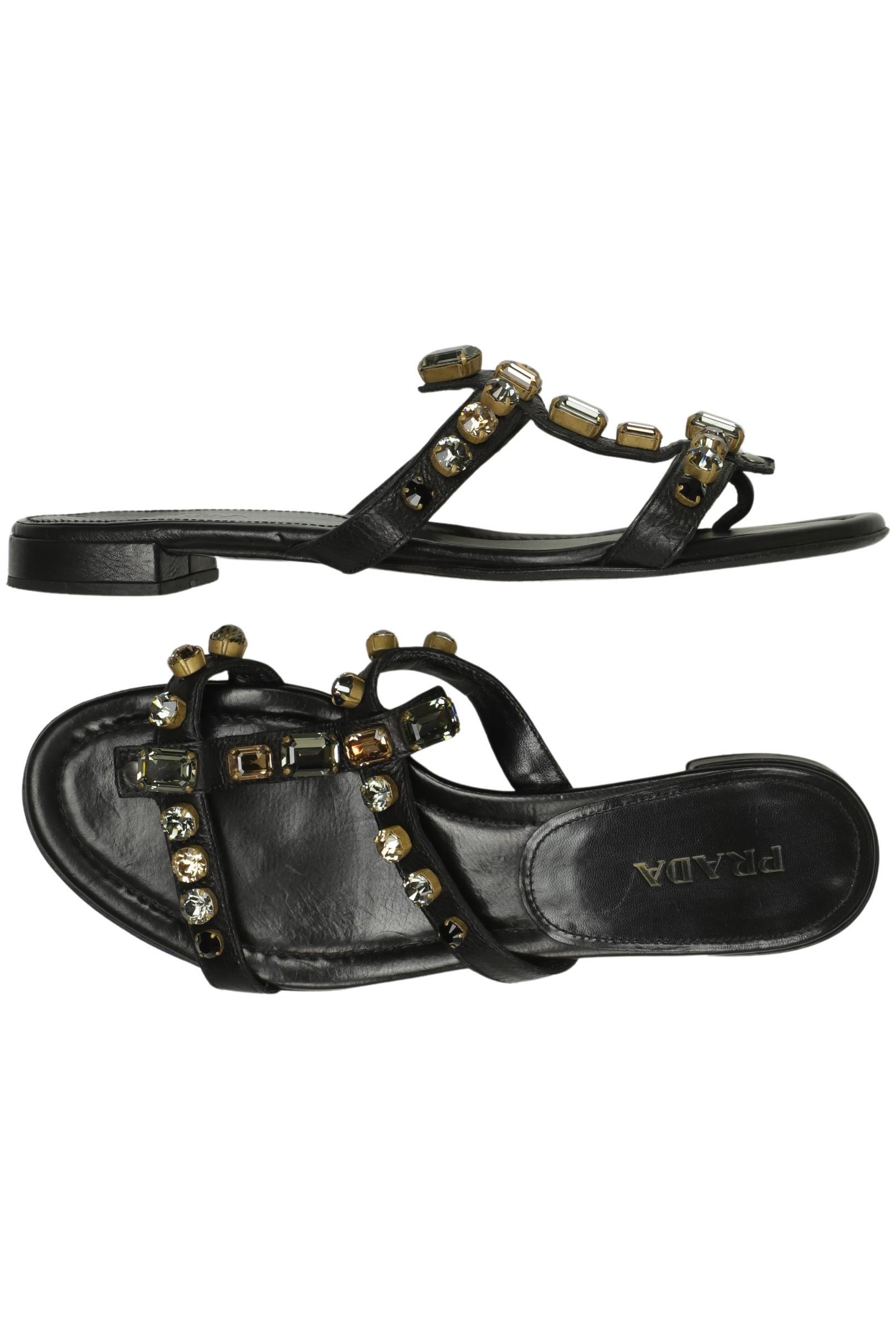 

Prada Damen Sandale, schwarz, Gr. 39