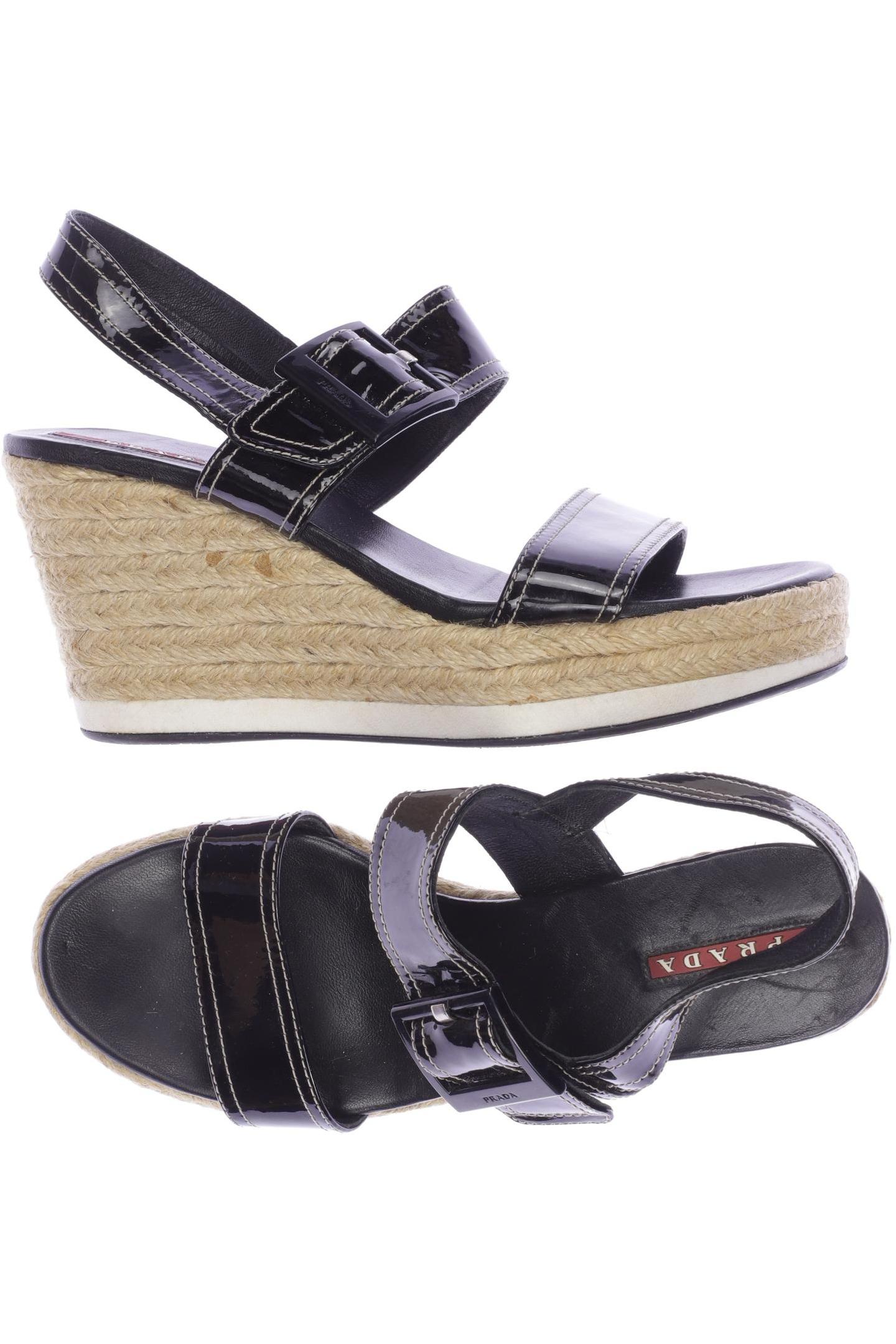 

Prada Damen Sandale, schwarz, Gr. 37