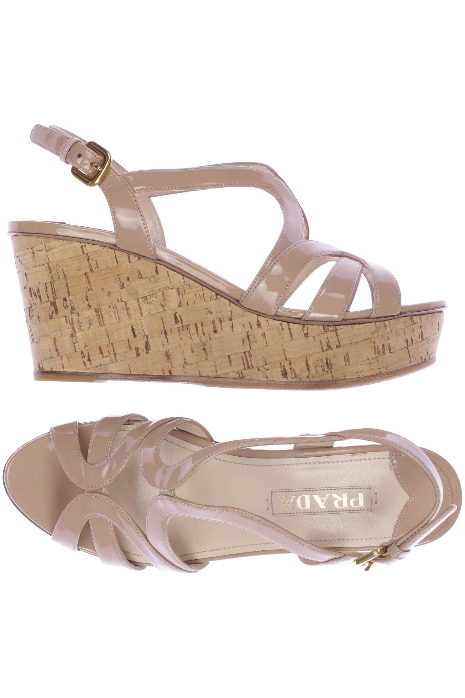 

Prada Damen Sandale, beige, Gr. 38