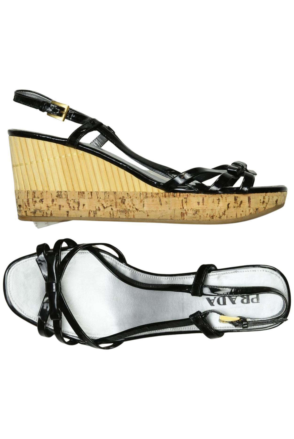 

Prada Damen Sandale, schwarz, Gr. 38