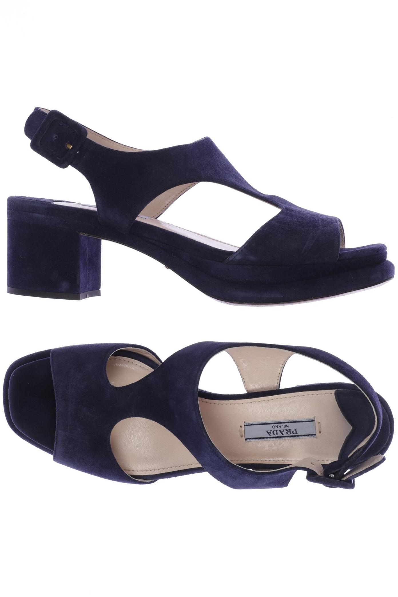 

Prada Damen Sandale, marineblau, Gr. 38
