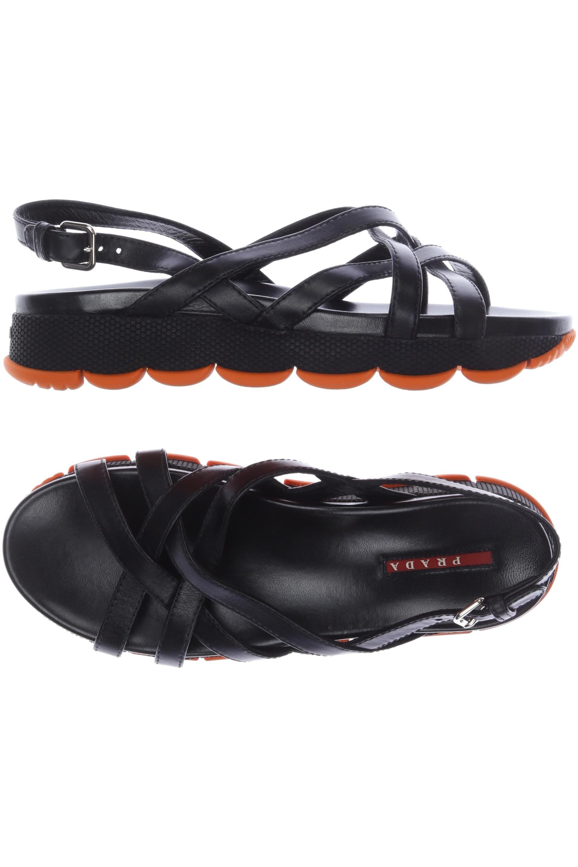

Prada Damen Sandale, schwarz, Gr. 40