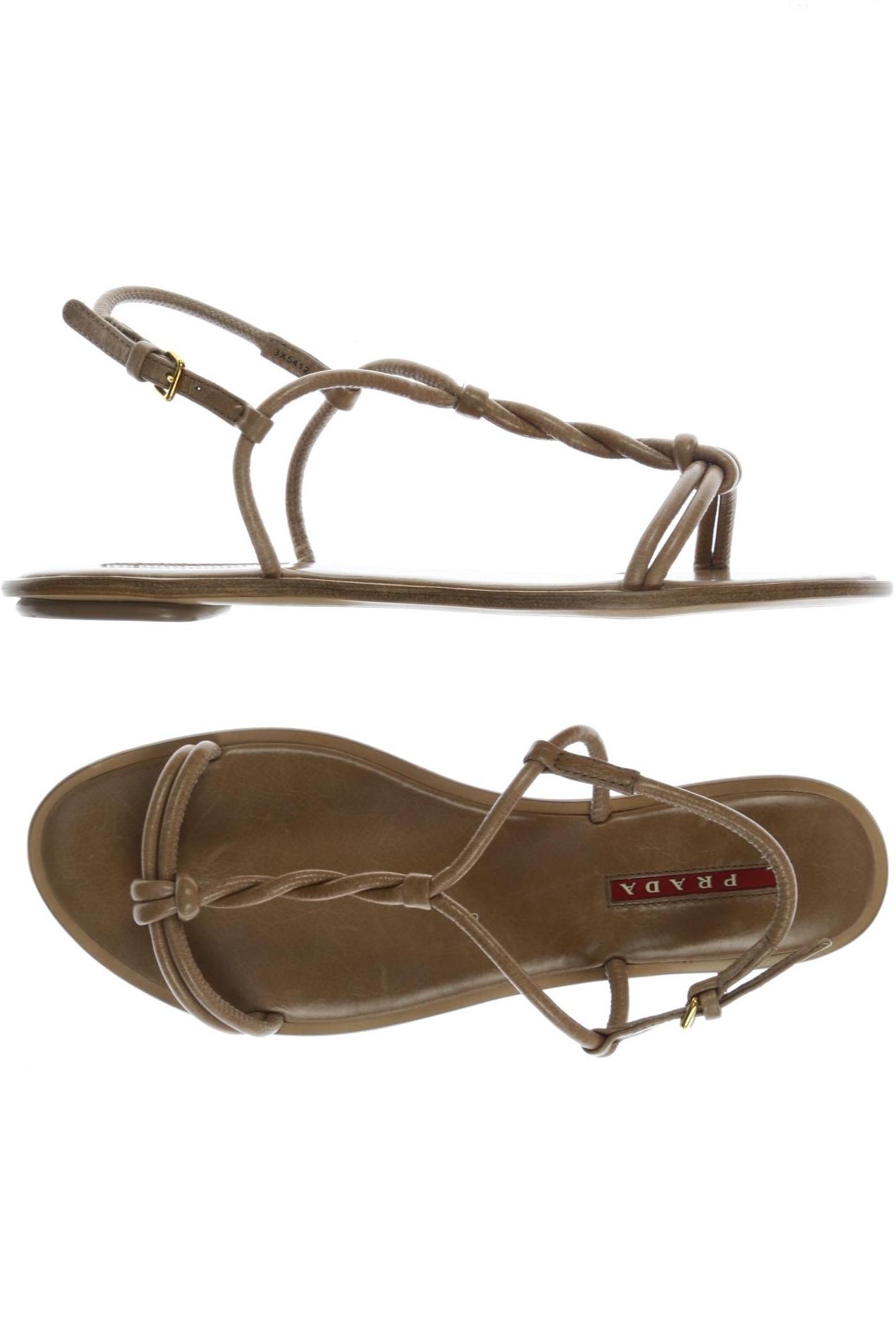 

Prada Damen Sandale, braun, Gr. 38