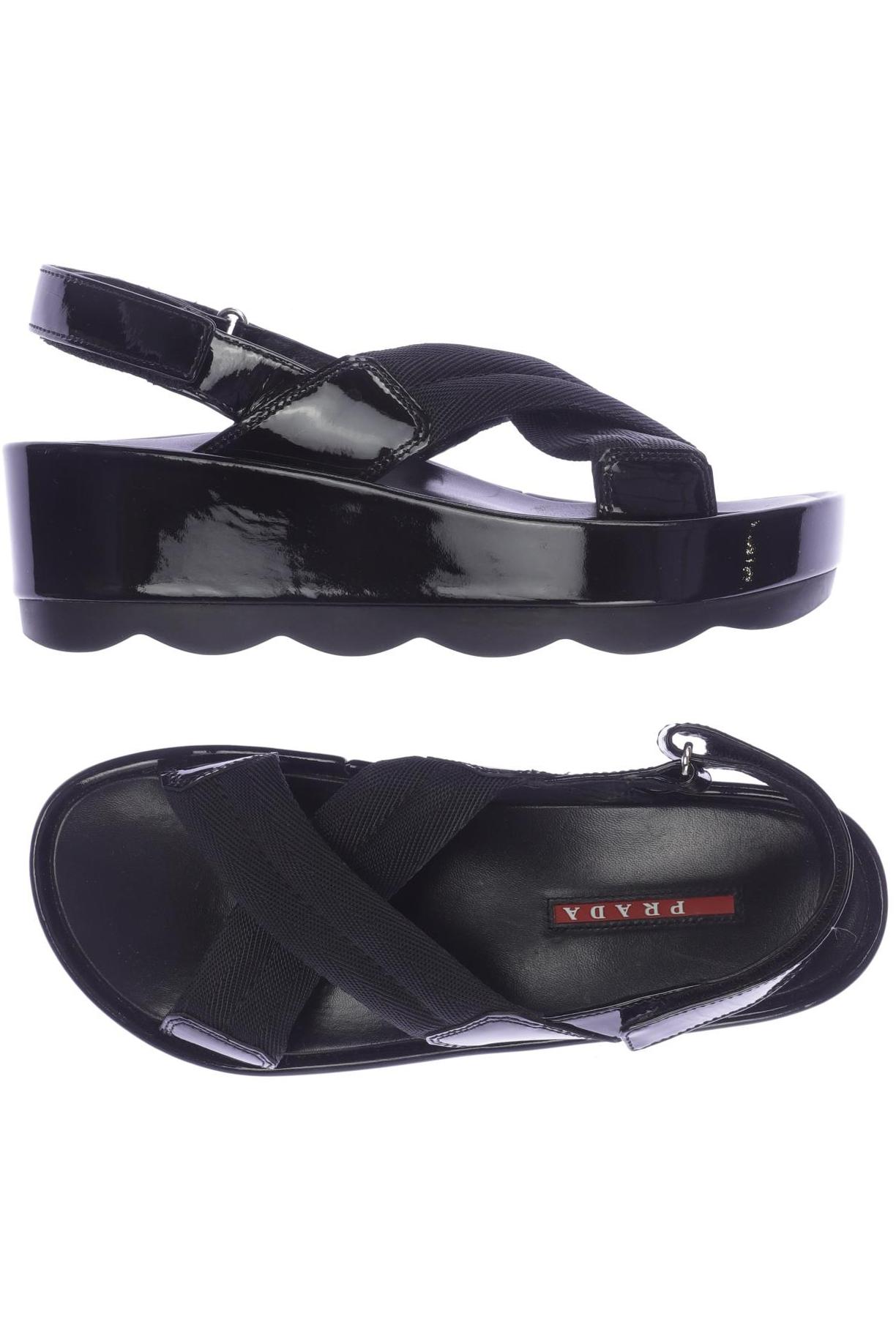 

Prada Damen Sandale, schwarz, Gr. 36.5