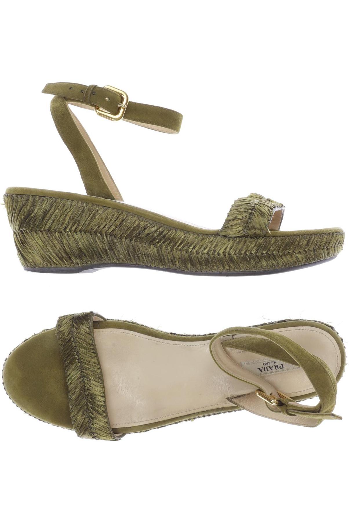 

Prada Damen Sandale, grün, Gr. 40