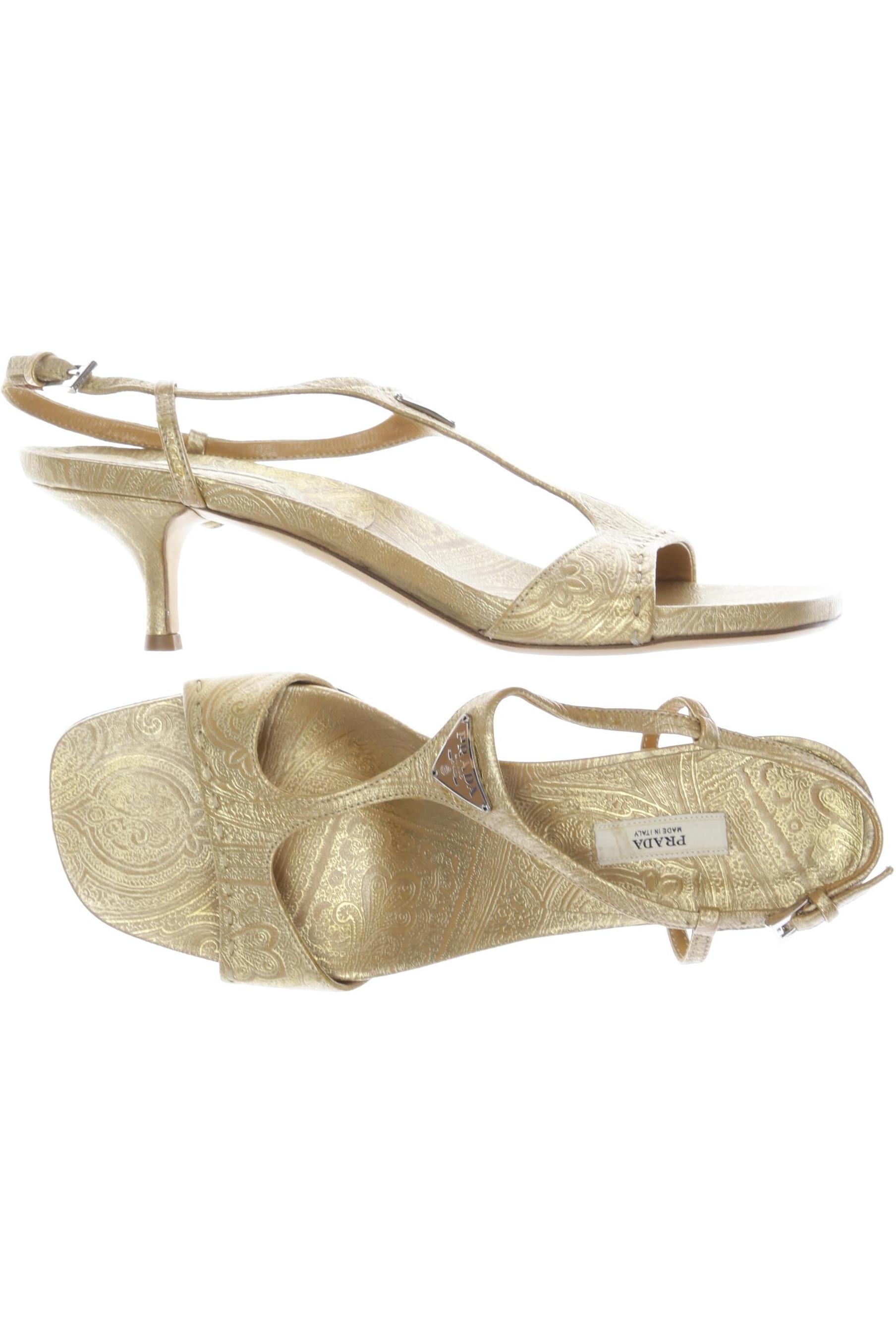 

Prada Damen Sandale, beige, Gr. 38.5